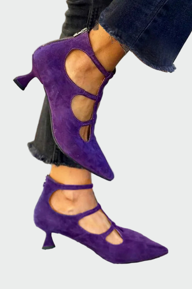 Tacones retro de tacón bajo