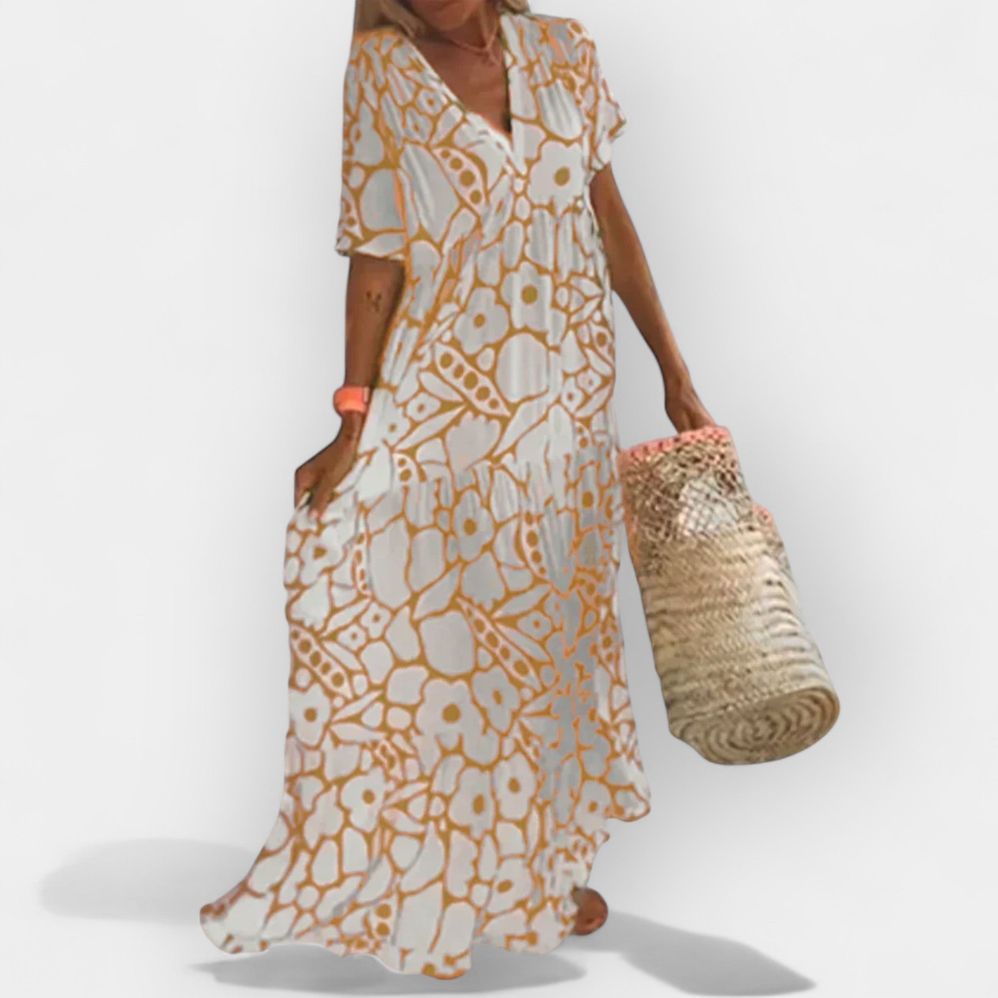 Vestido Floral con Corte Amplio