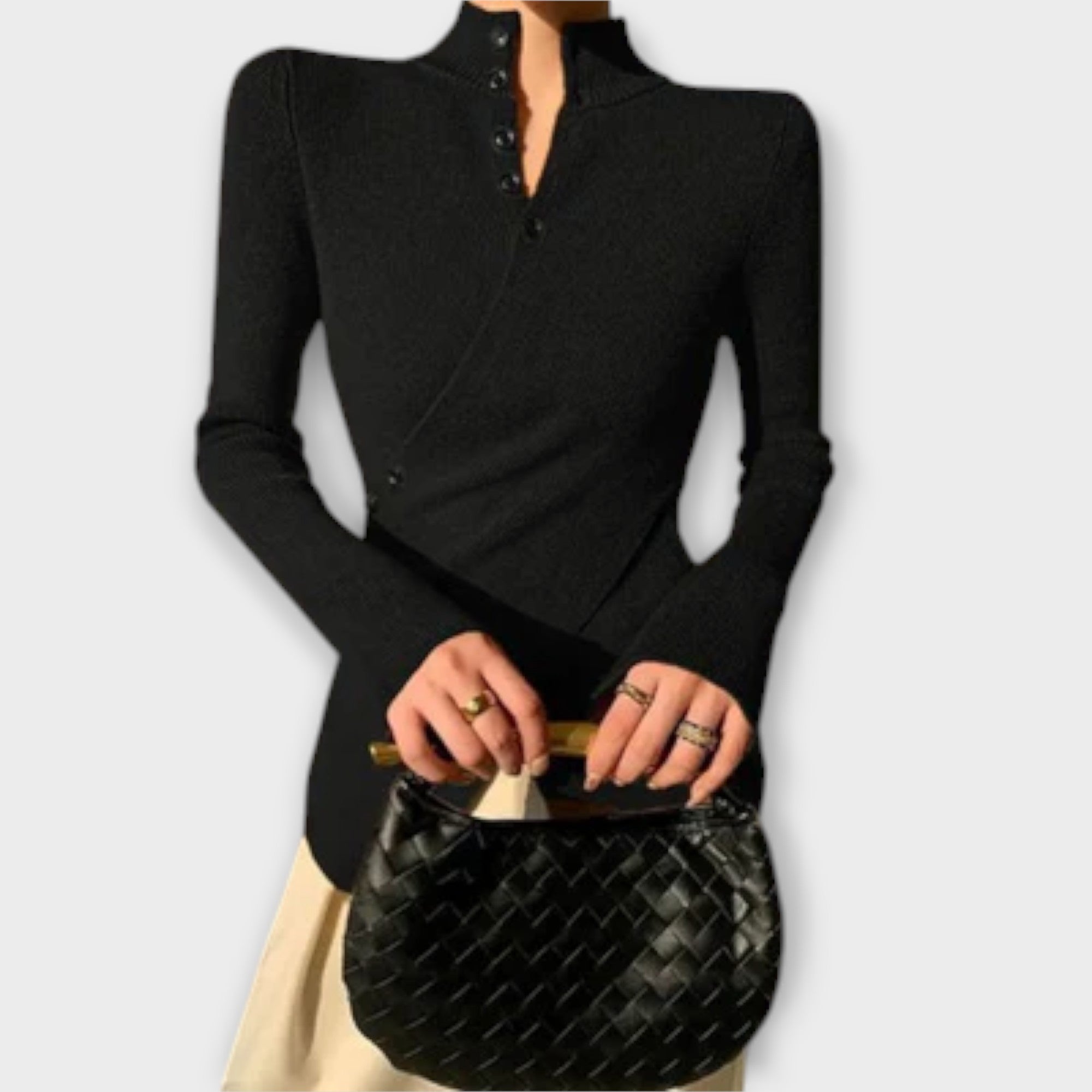 Michiko – Elegante top de punto ajustado