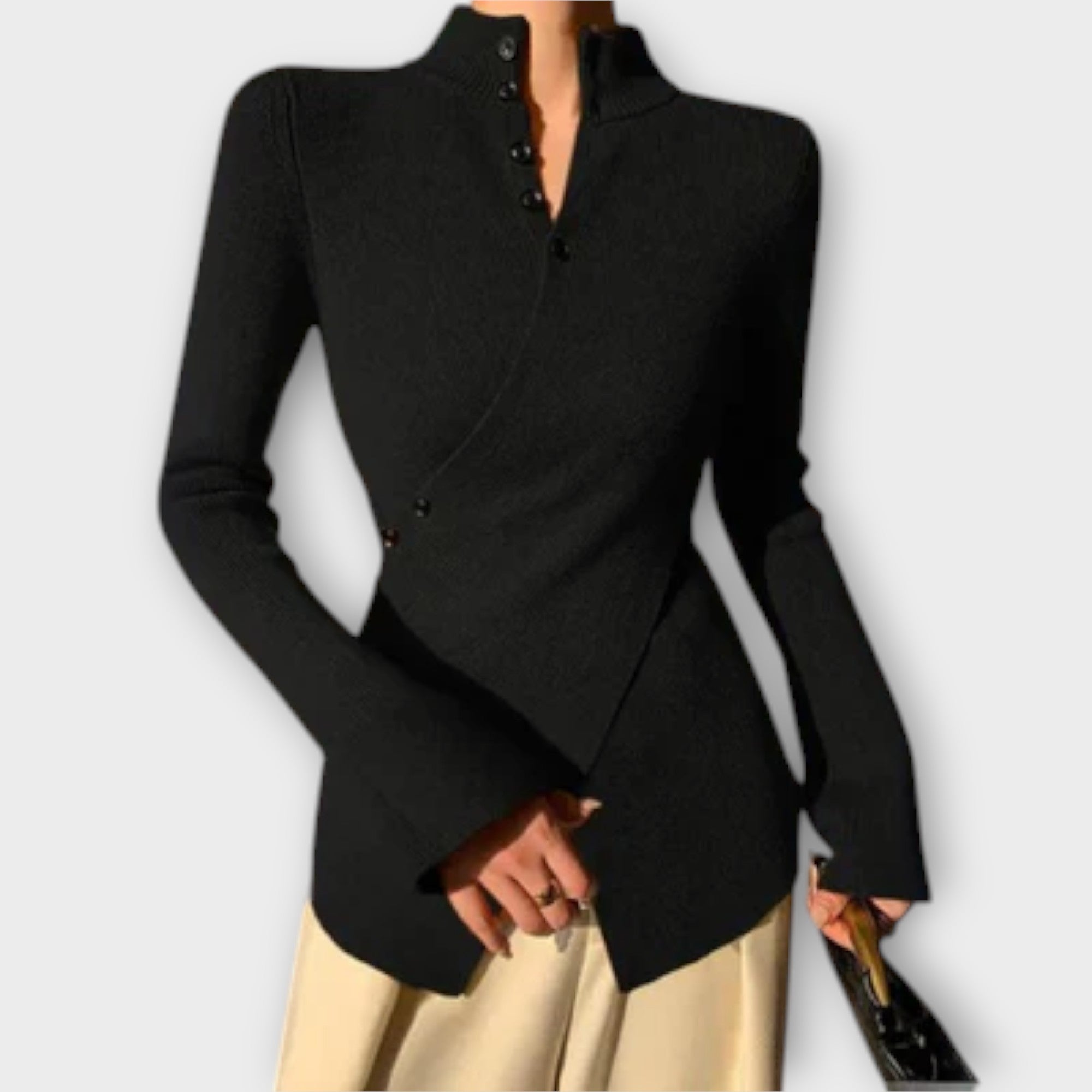 Michiko – Elegante top de punto ajustado