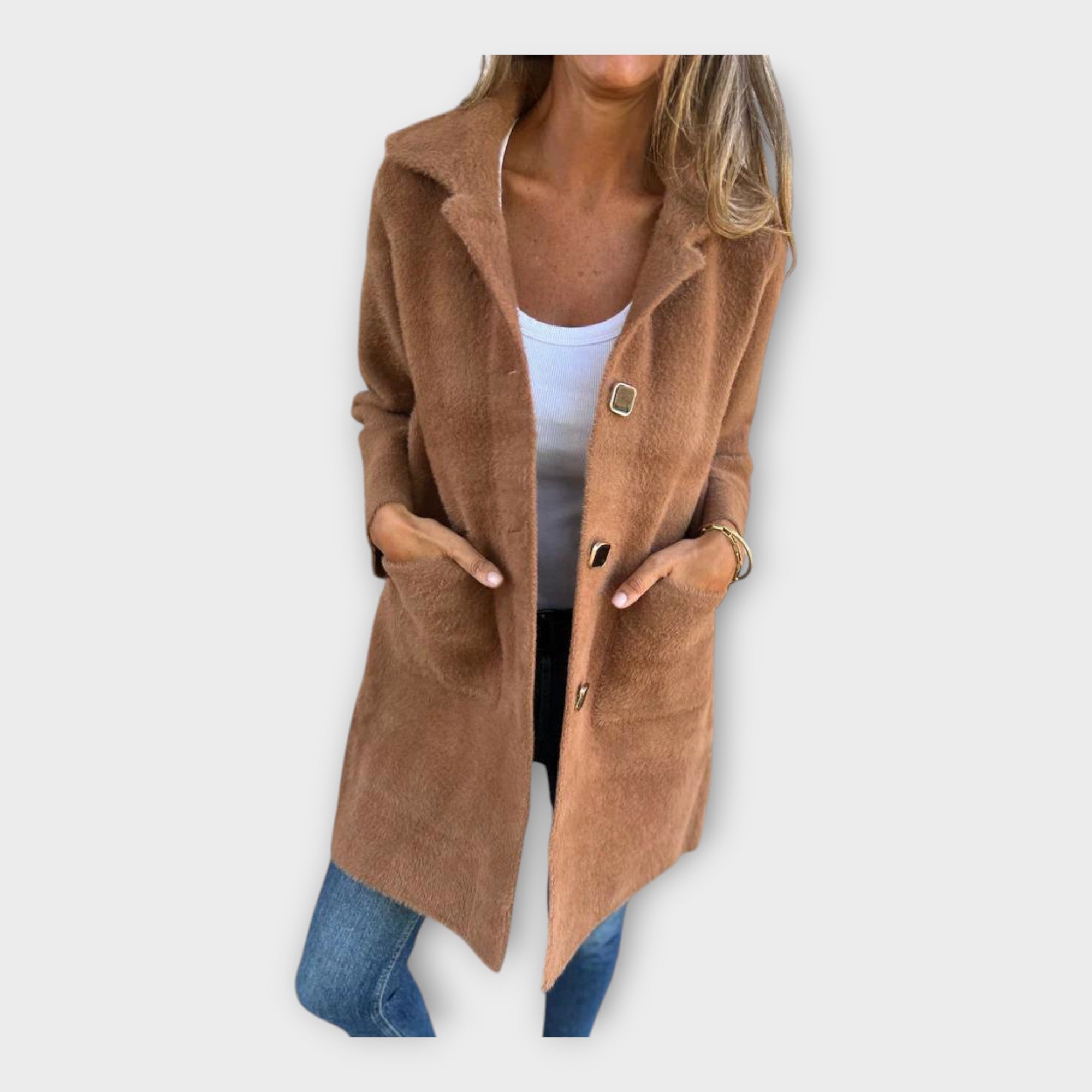 Manteau en laine à fermeture élégante
