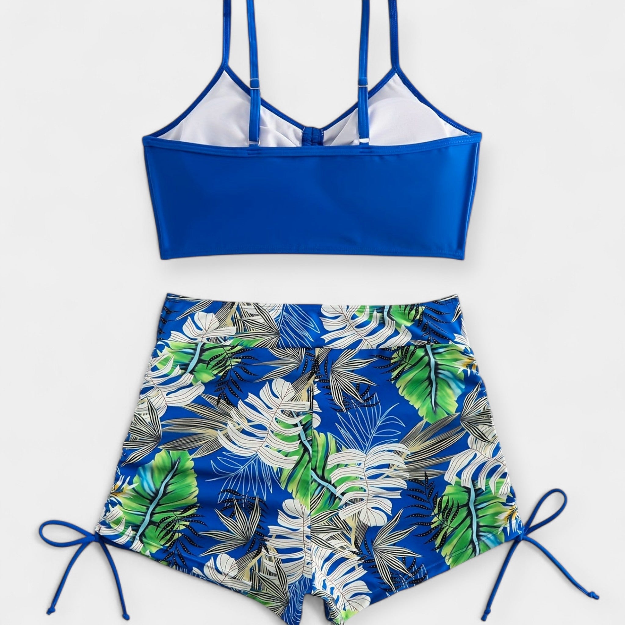 Bikini Tropical de Talle Alto con Tirantes