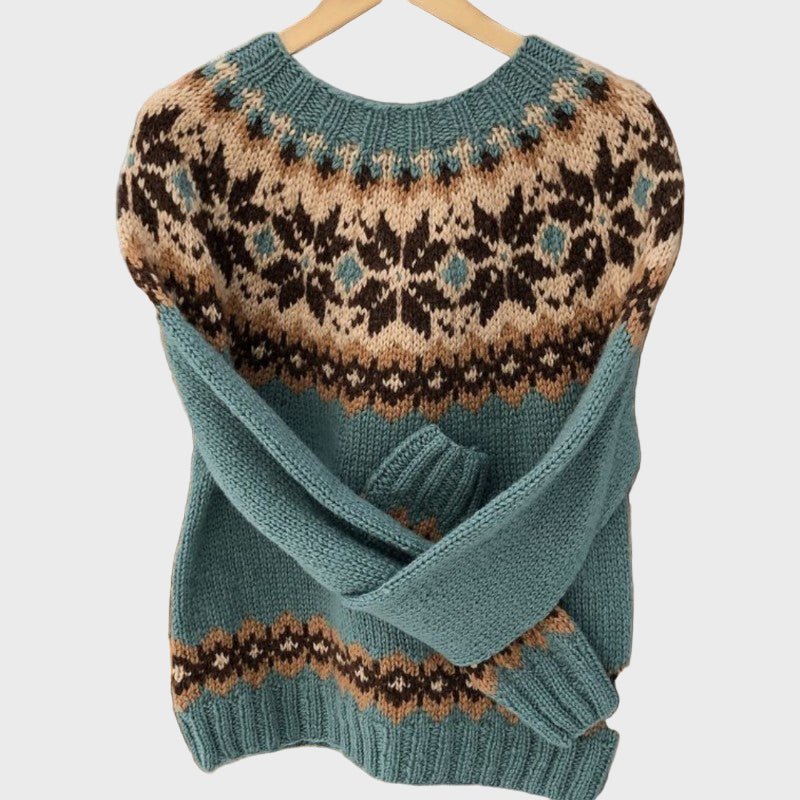 Jersey de cuello alto de punto de inspiración retro