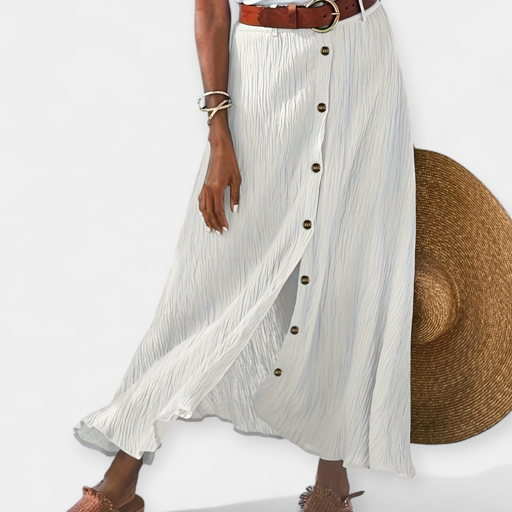 Falda Ligera con Botones