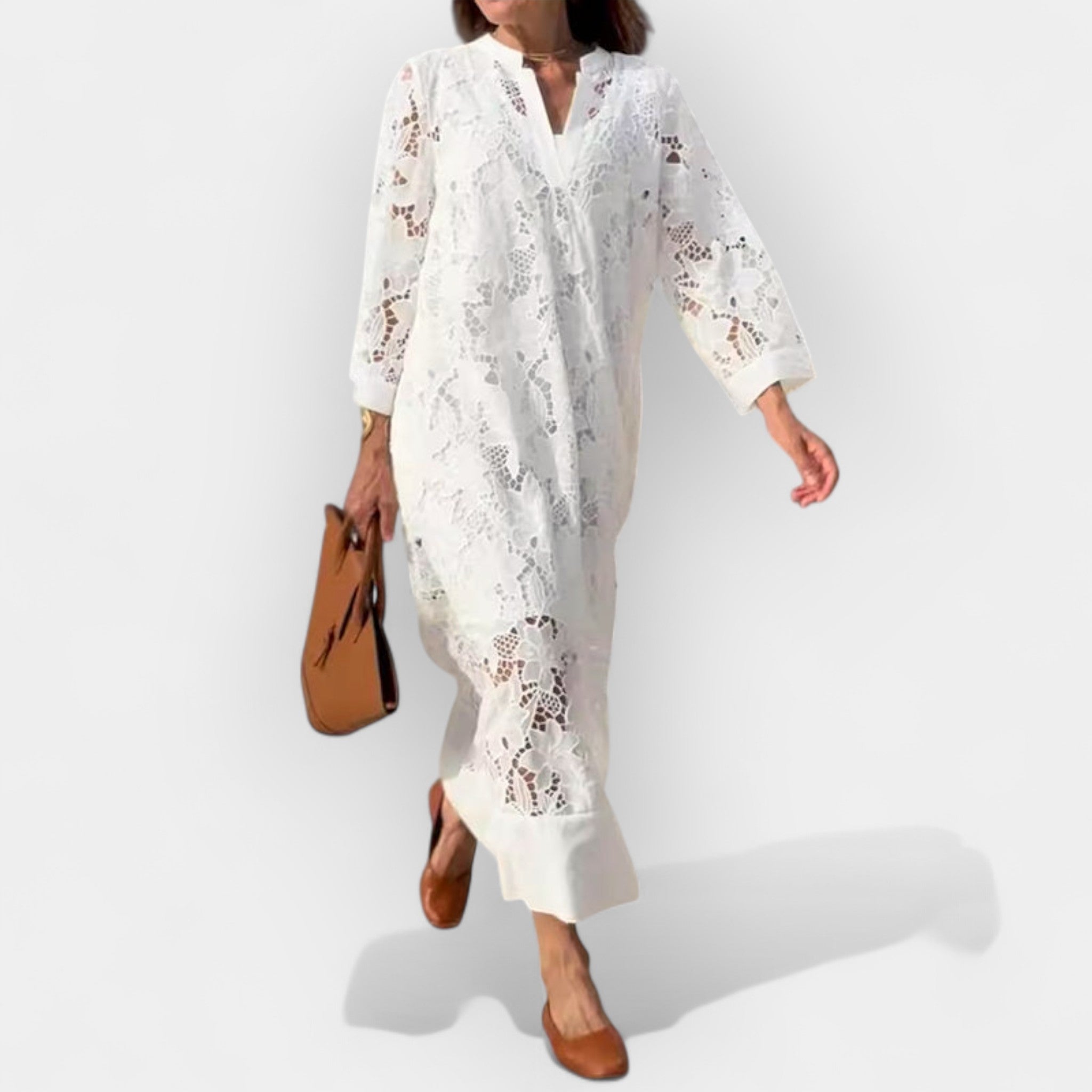 Vestido ligero con detalles de encaje