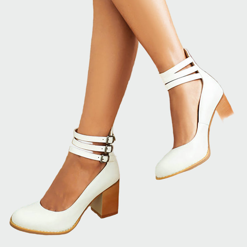 Kaa™ | Elegantes sandalias de tacón grueso