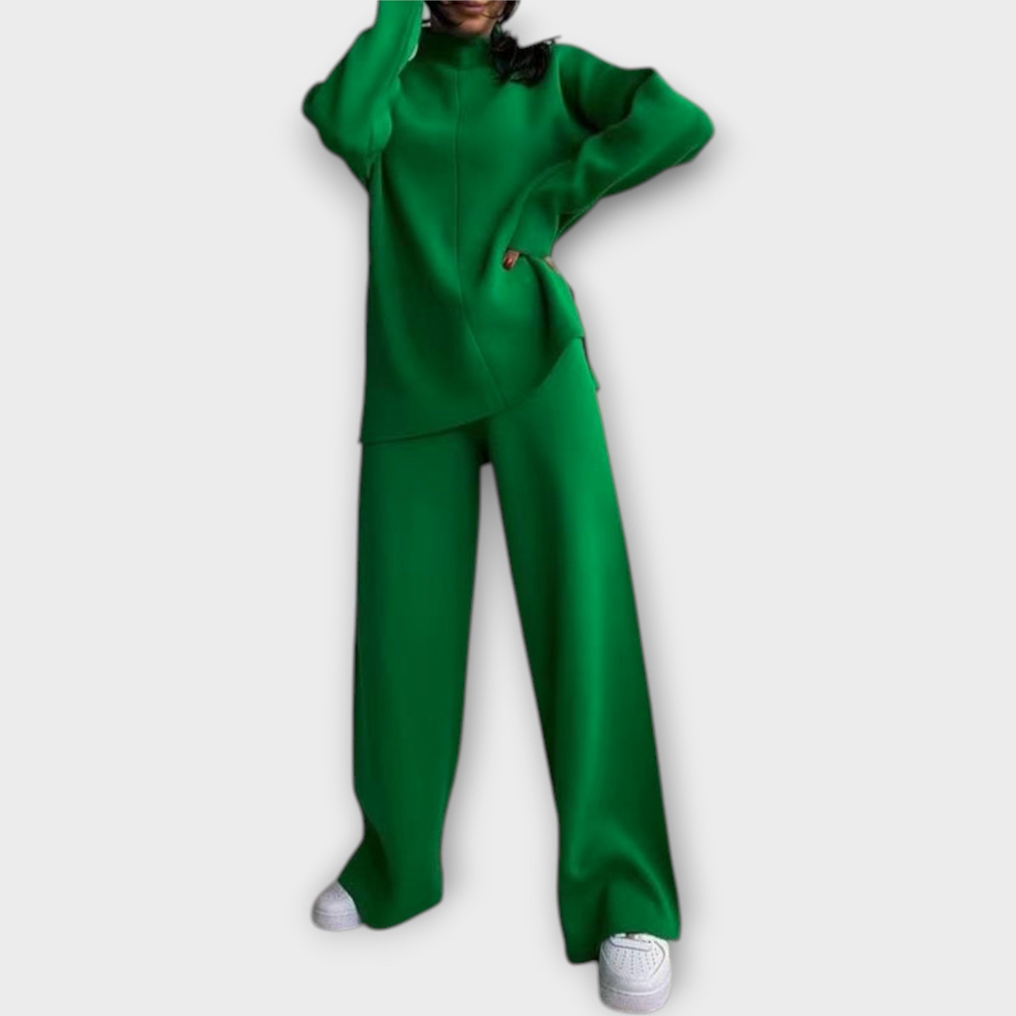 Conjunto de línea relajada y estética minimalista