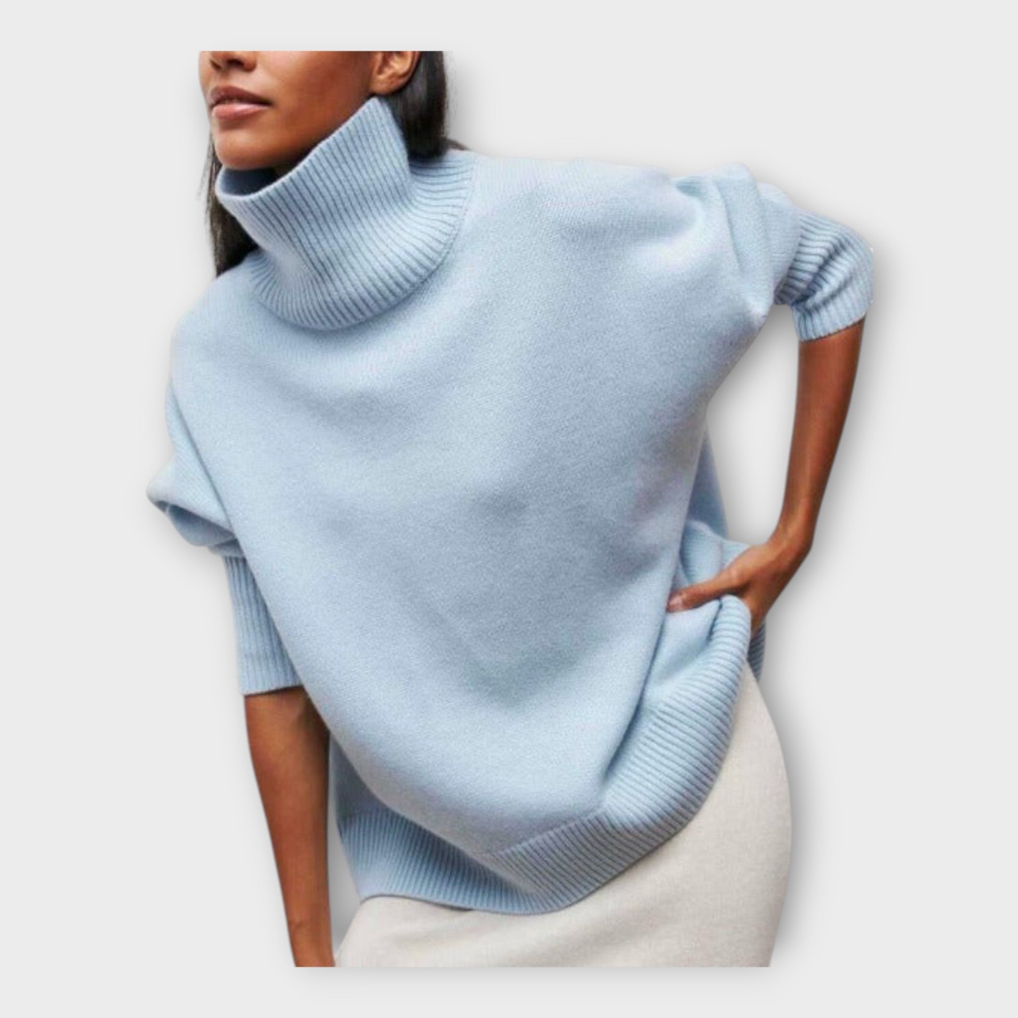 Suéter de punto con cuello alto