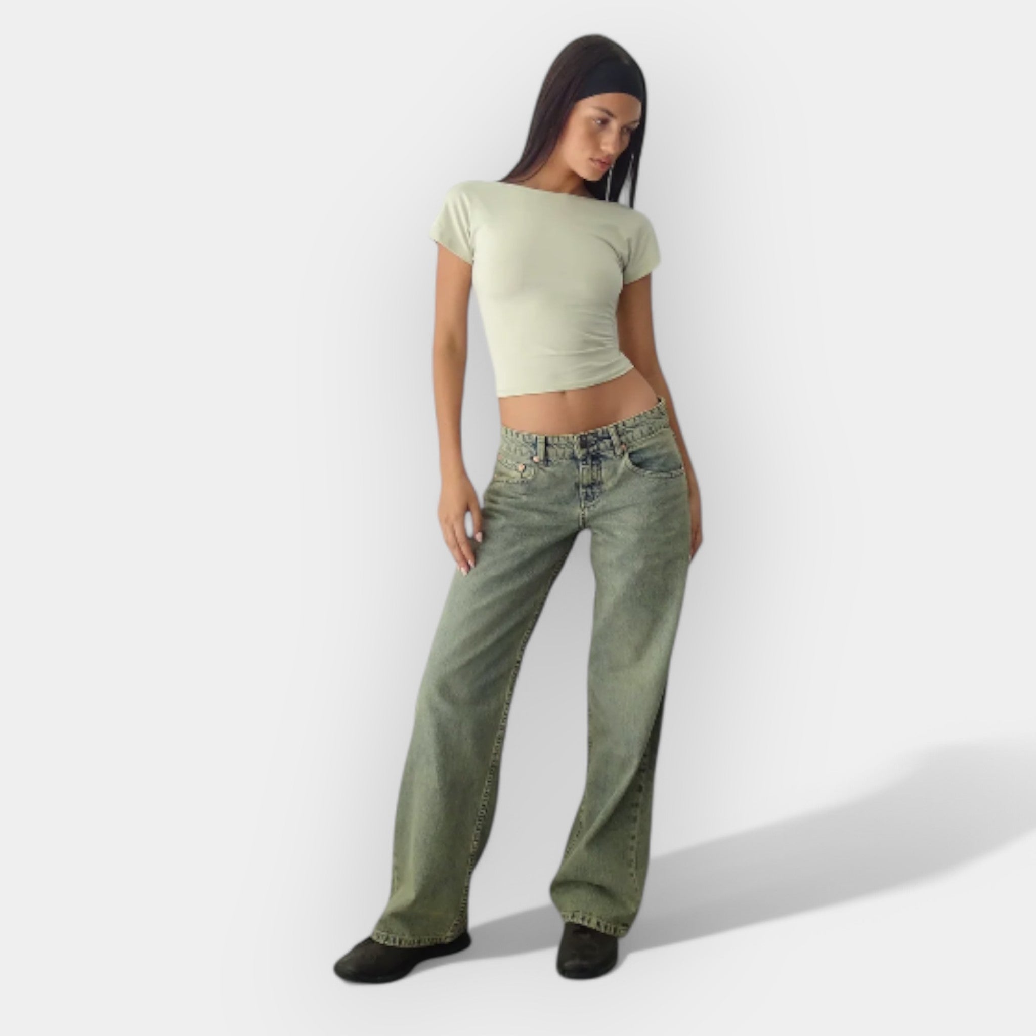 Jeans de Cintura Baja Cómodos