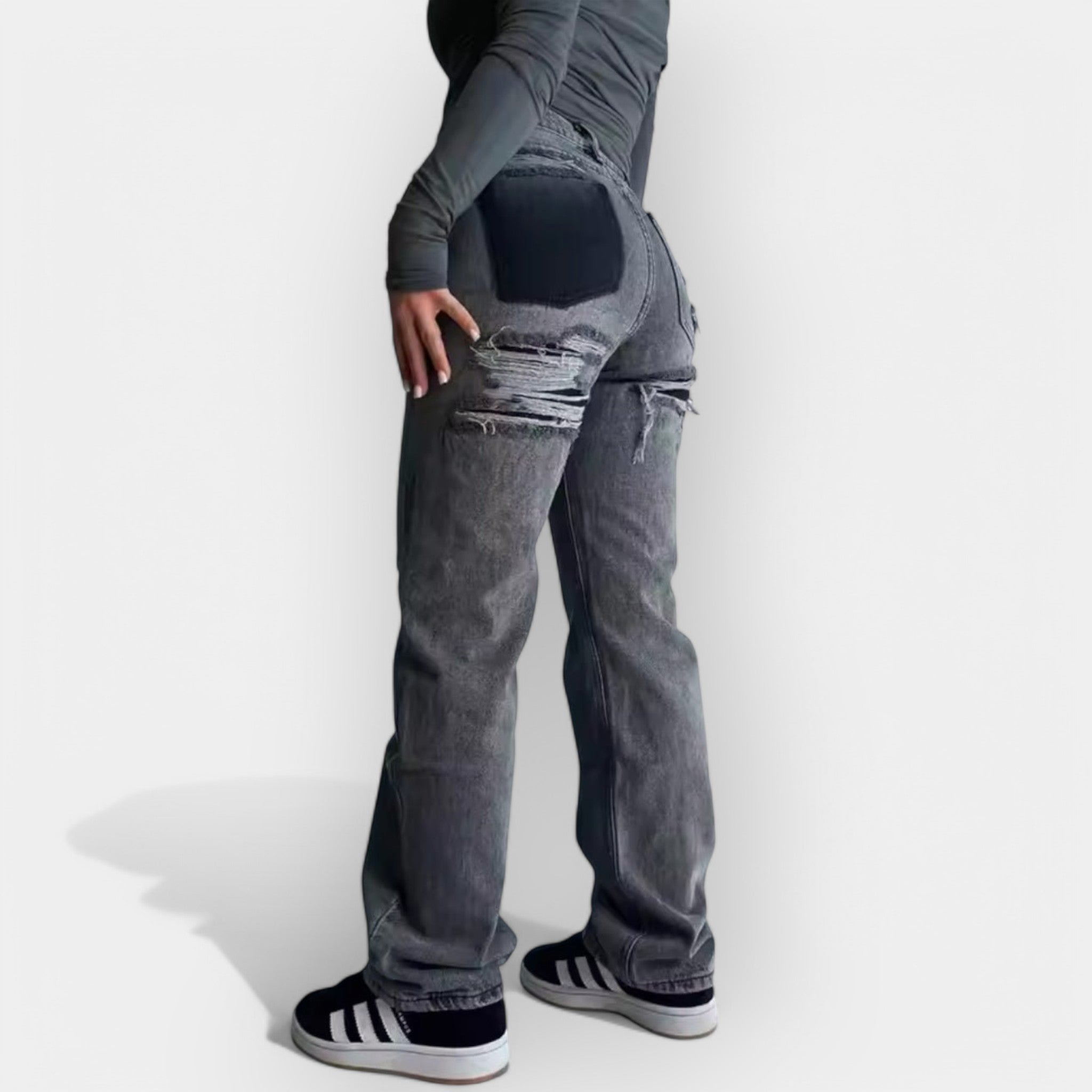 Jeans Vintage de Denim Deslavado