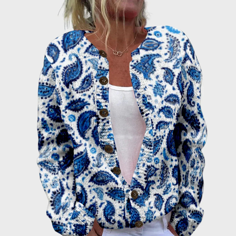 Chaleco de punto elegante con estampado