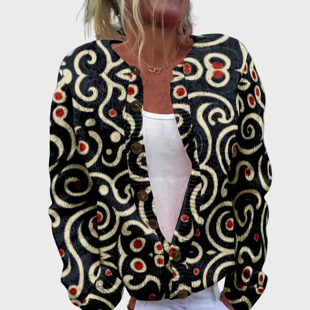 Chaleco de punto elegante con estampado