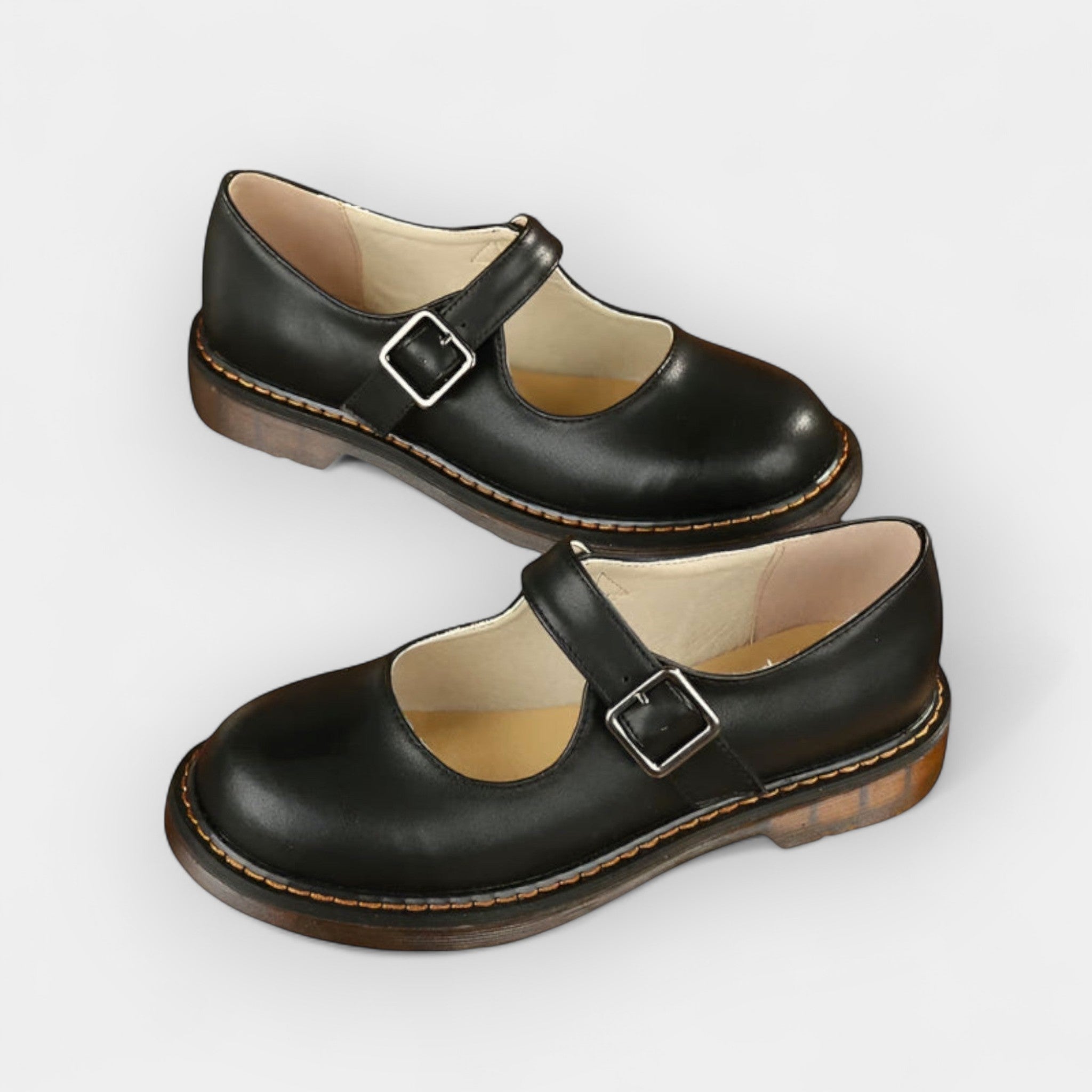 Zapatos clásicos de cuero Mary Jane