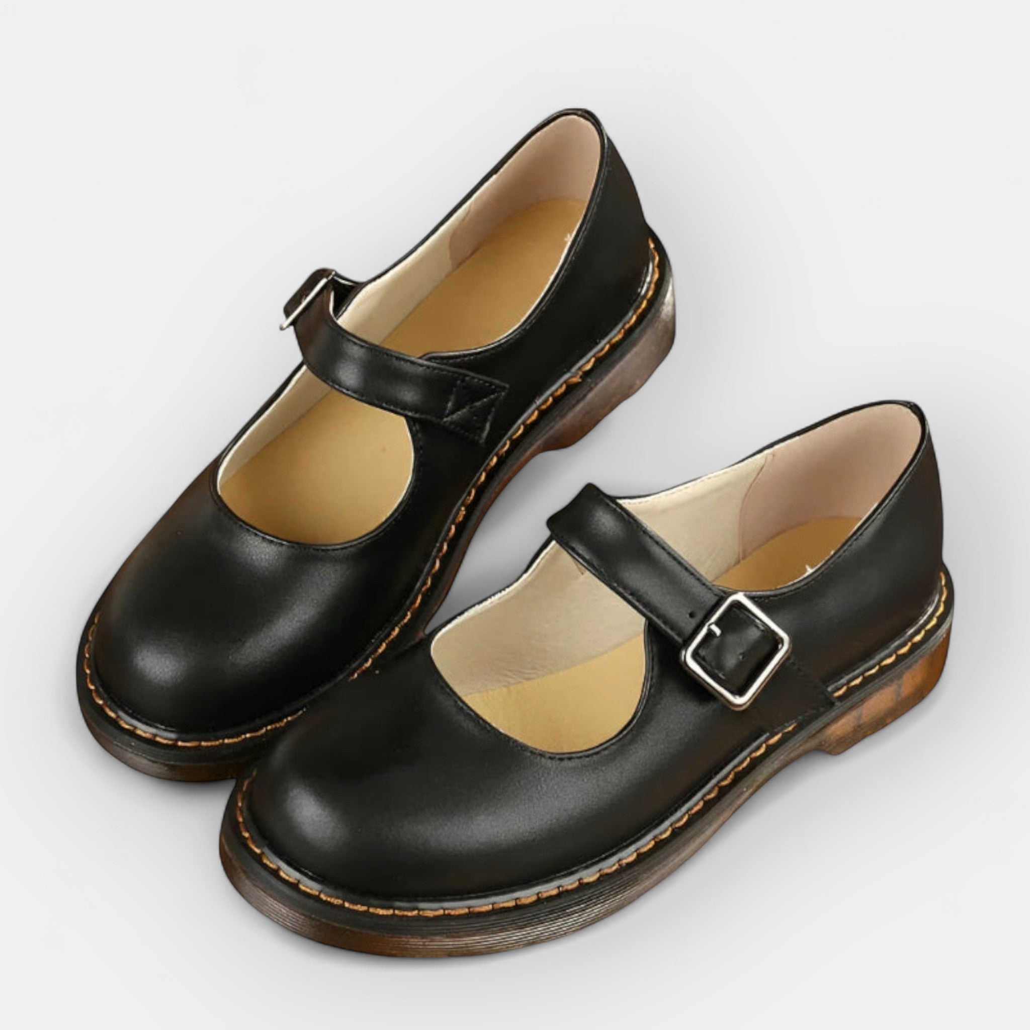 Zapatos clásicos de cuero Mary Jane