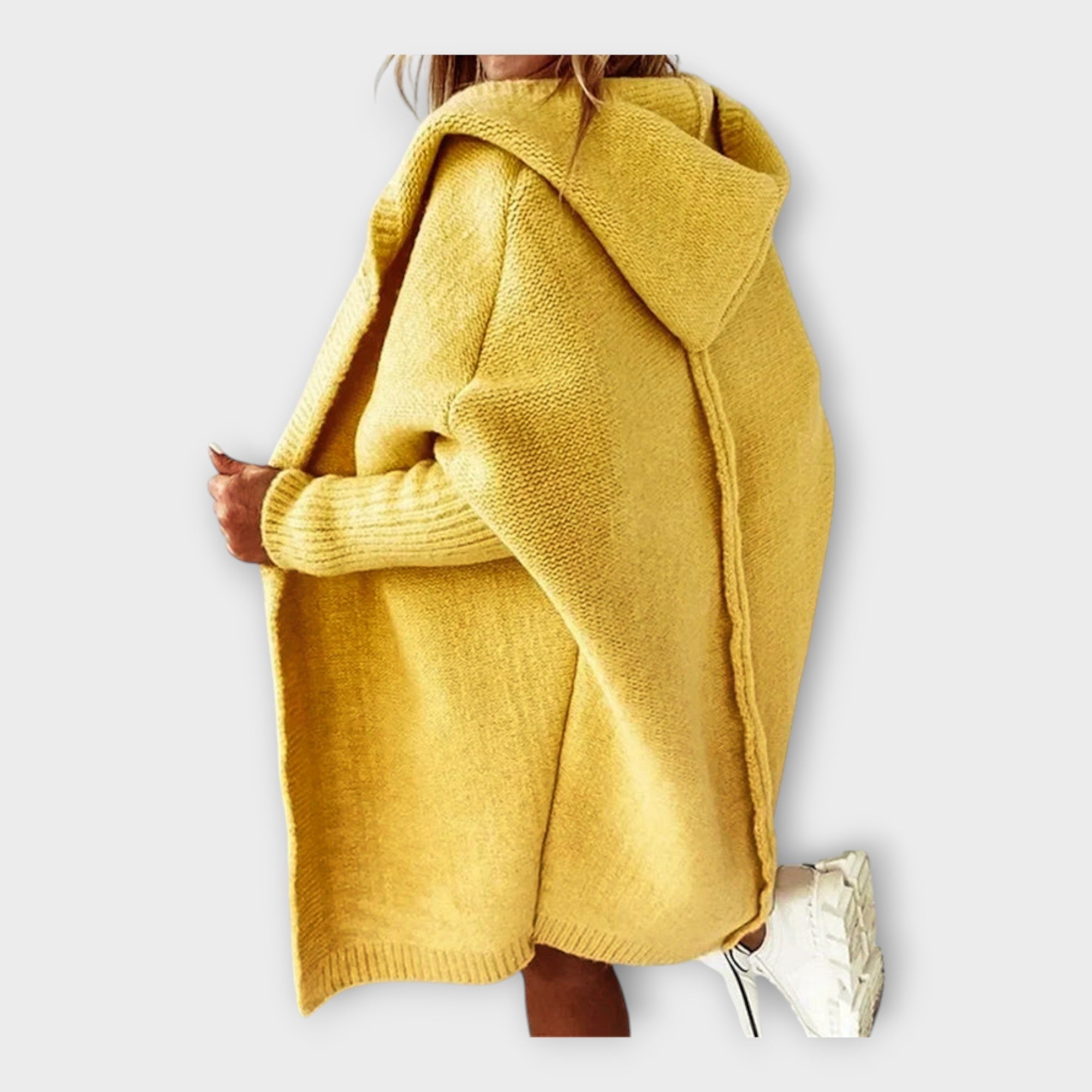 Cárdigan de punto con capucha