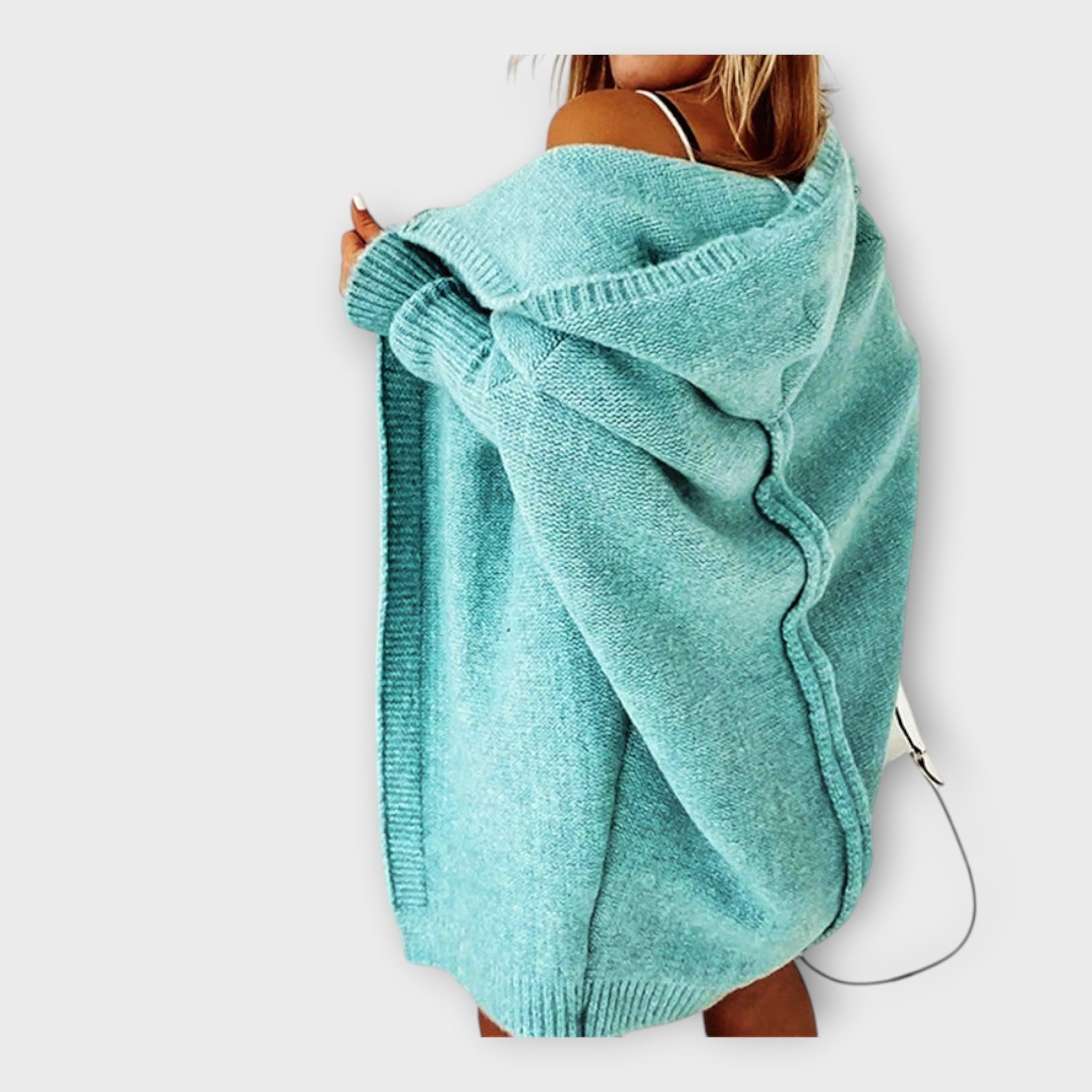 Cárdigan de punto con capucha