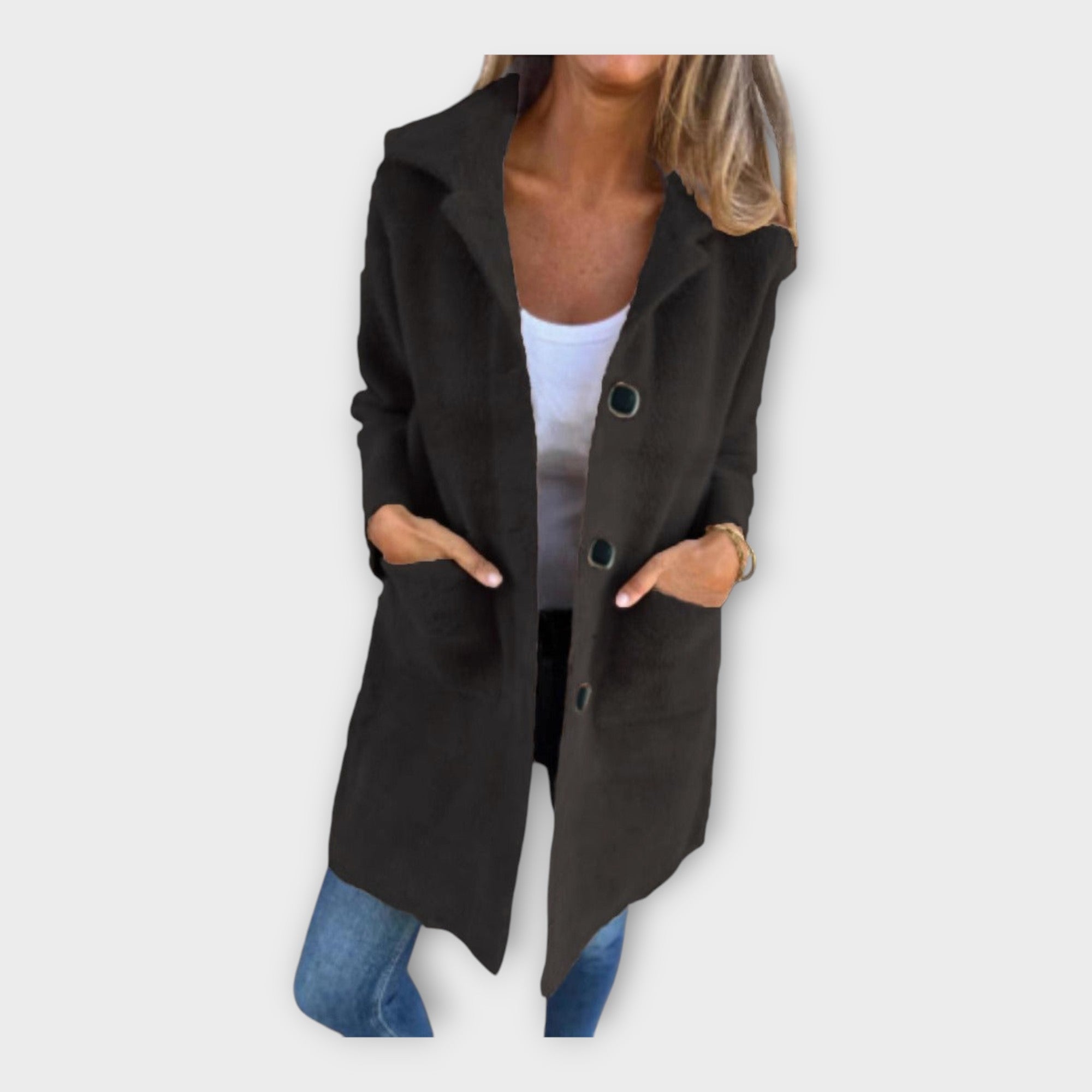 Manteau en laine à fermeture élégante