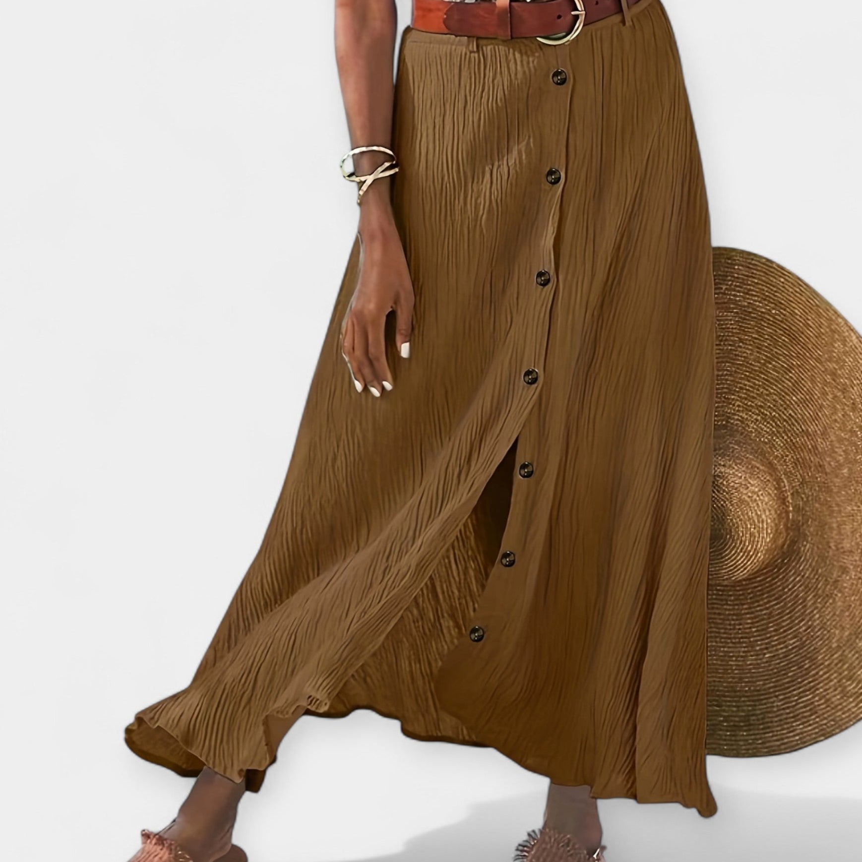 Falda Ligera con Botones