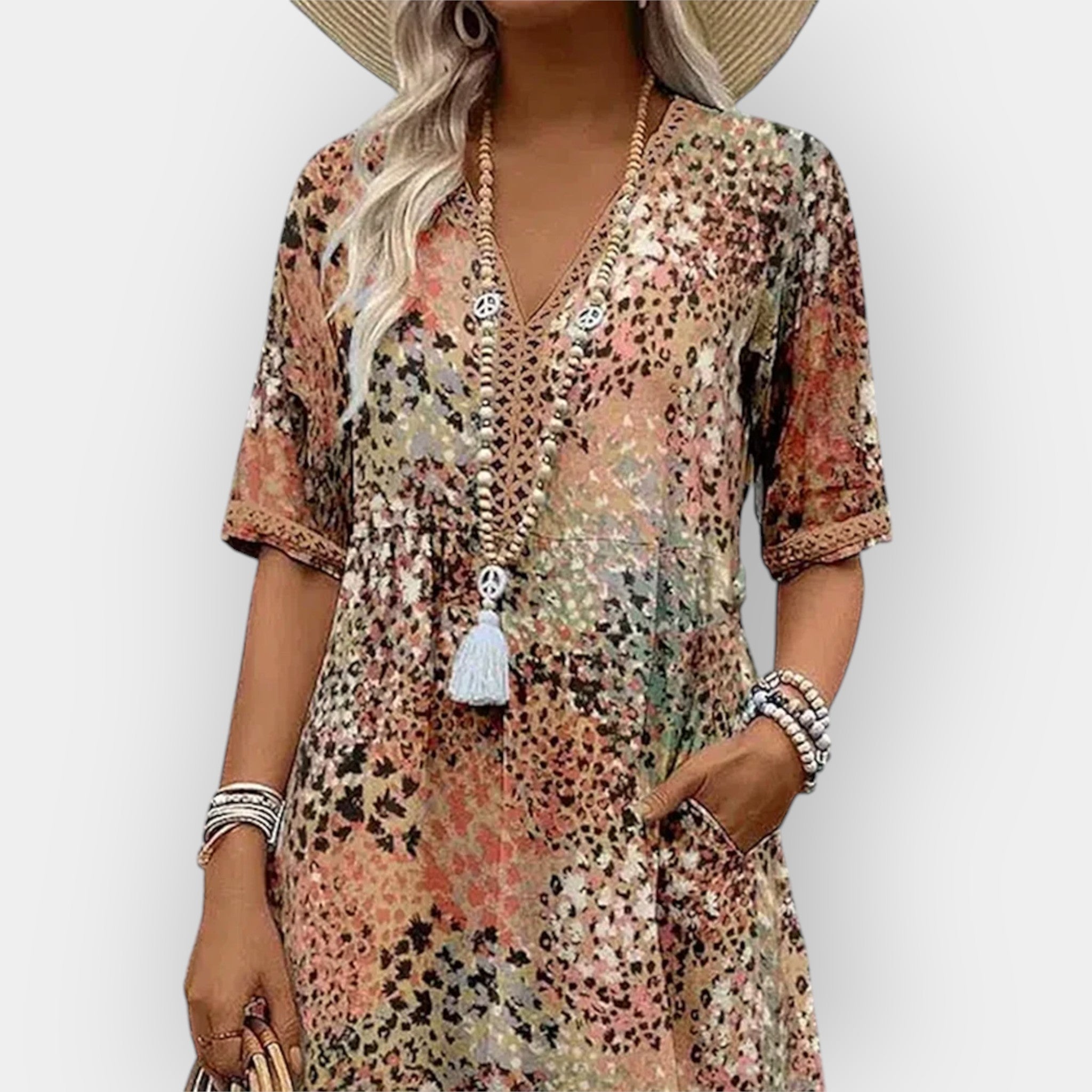 Vestido Floral Clásico y Cómodo