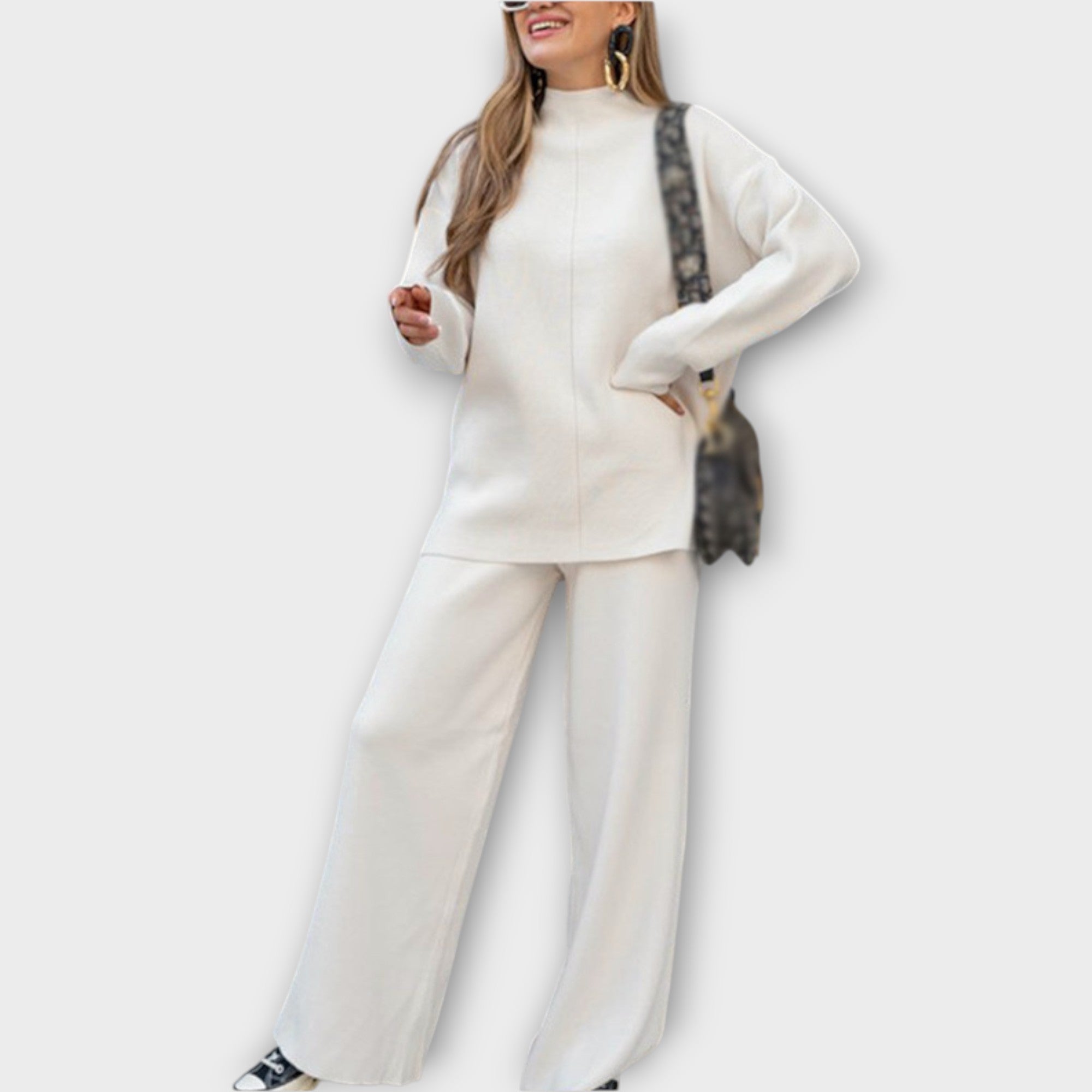 Conjunto de línea relajada y estética minimalista