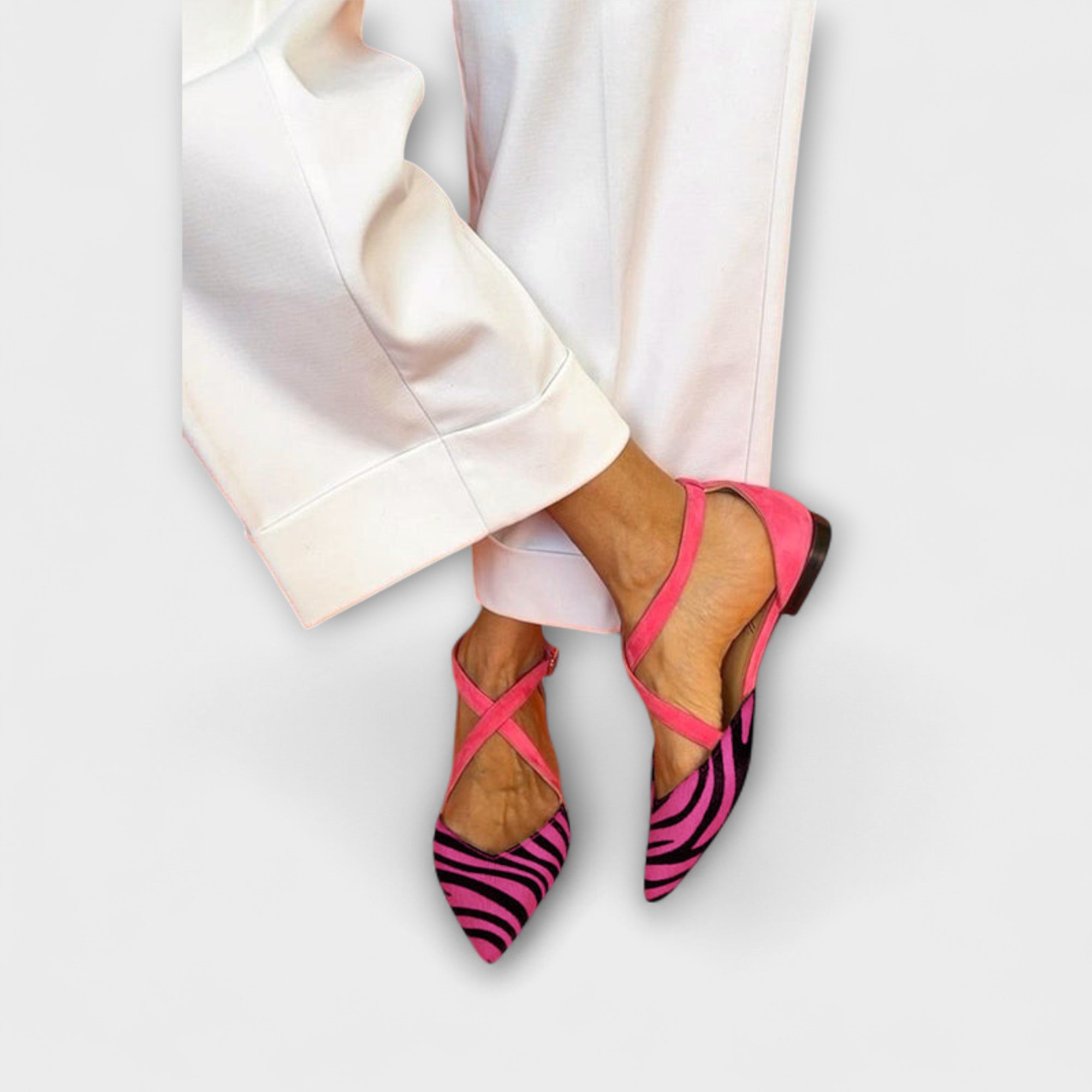 Pink Power Zebra-Flats