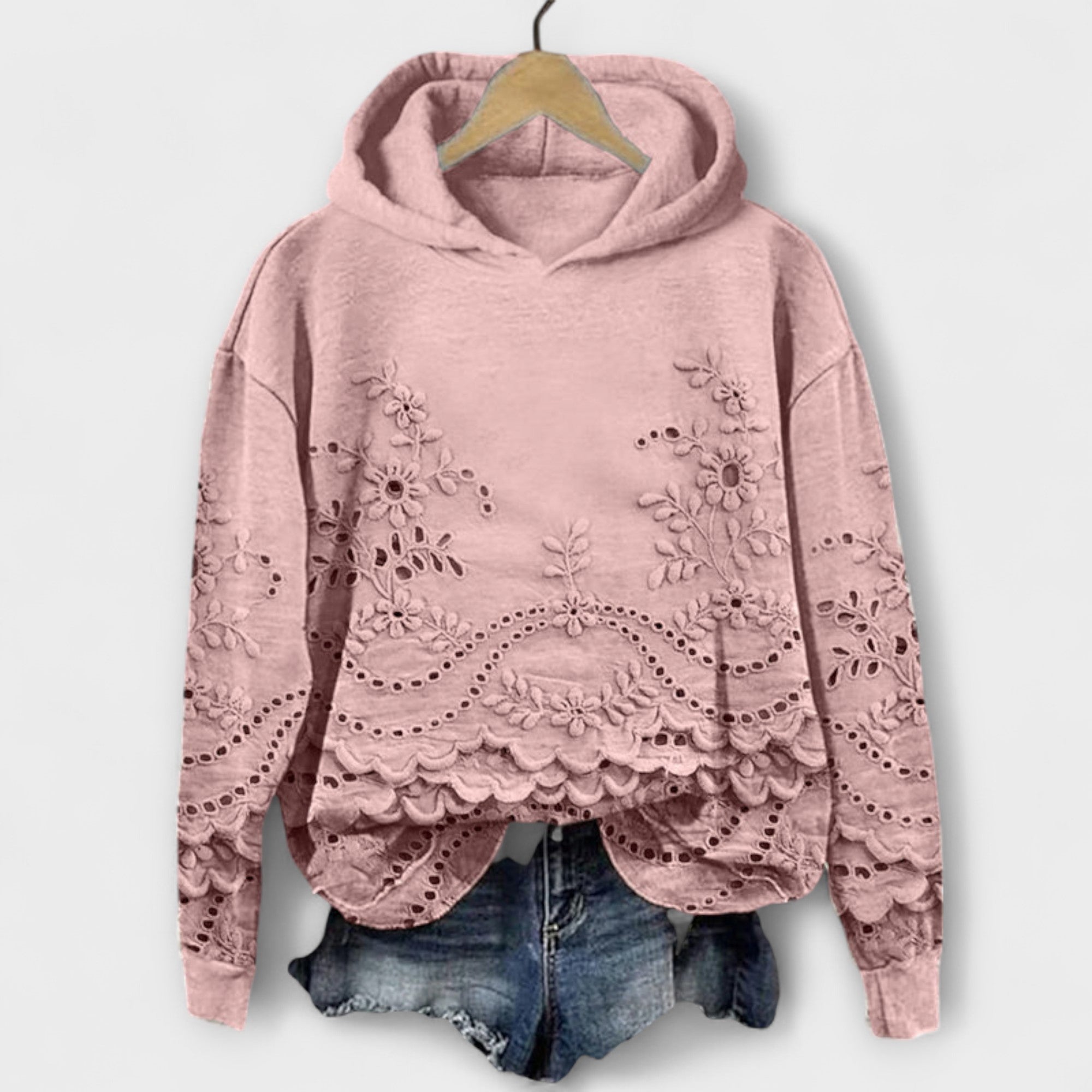 Sudadera vintage con estampado floral