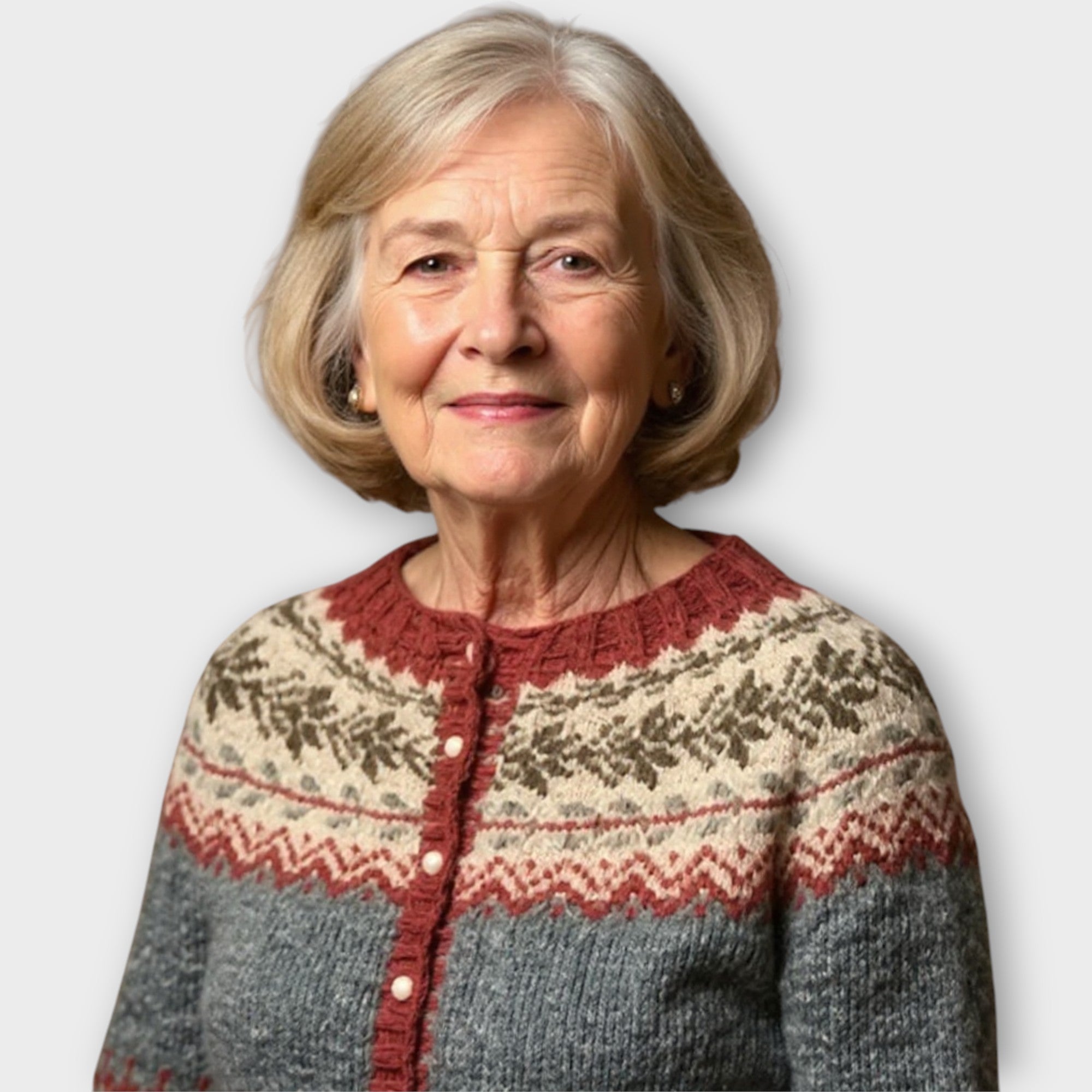 Cárdigan de punto con botones y patrón discreto