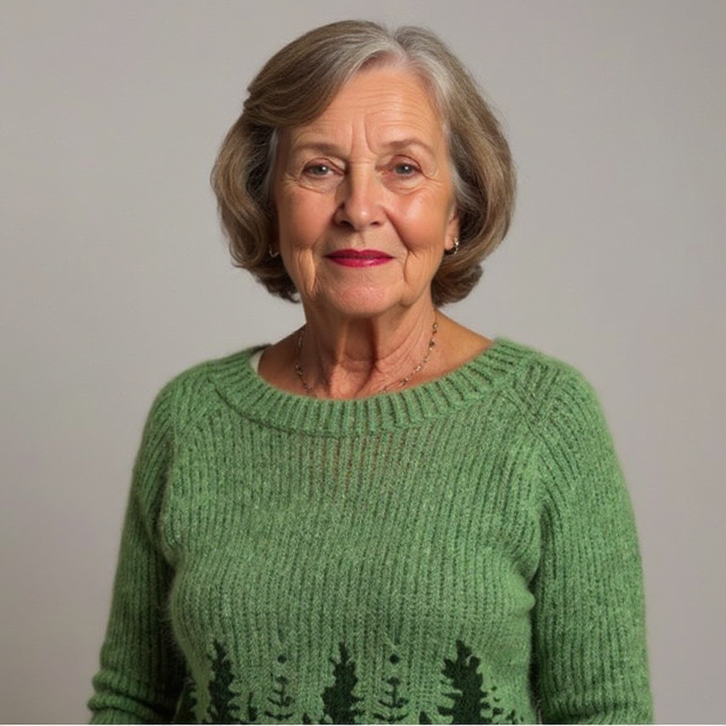 Blusa de punto con estampado inspirado en la naturaleza