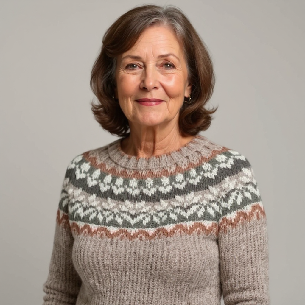 Suéter de punto con diseño clásico