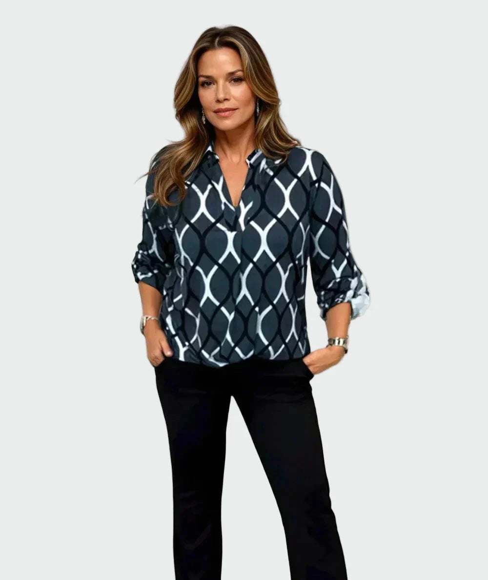 Blusa casual de manga larga y diseño elegante.