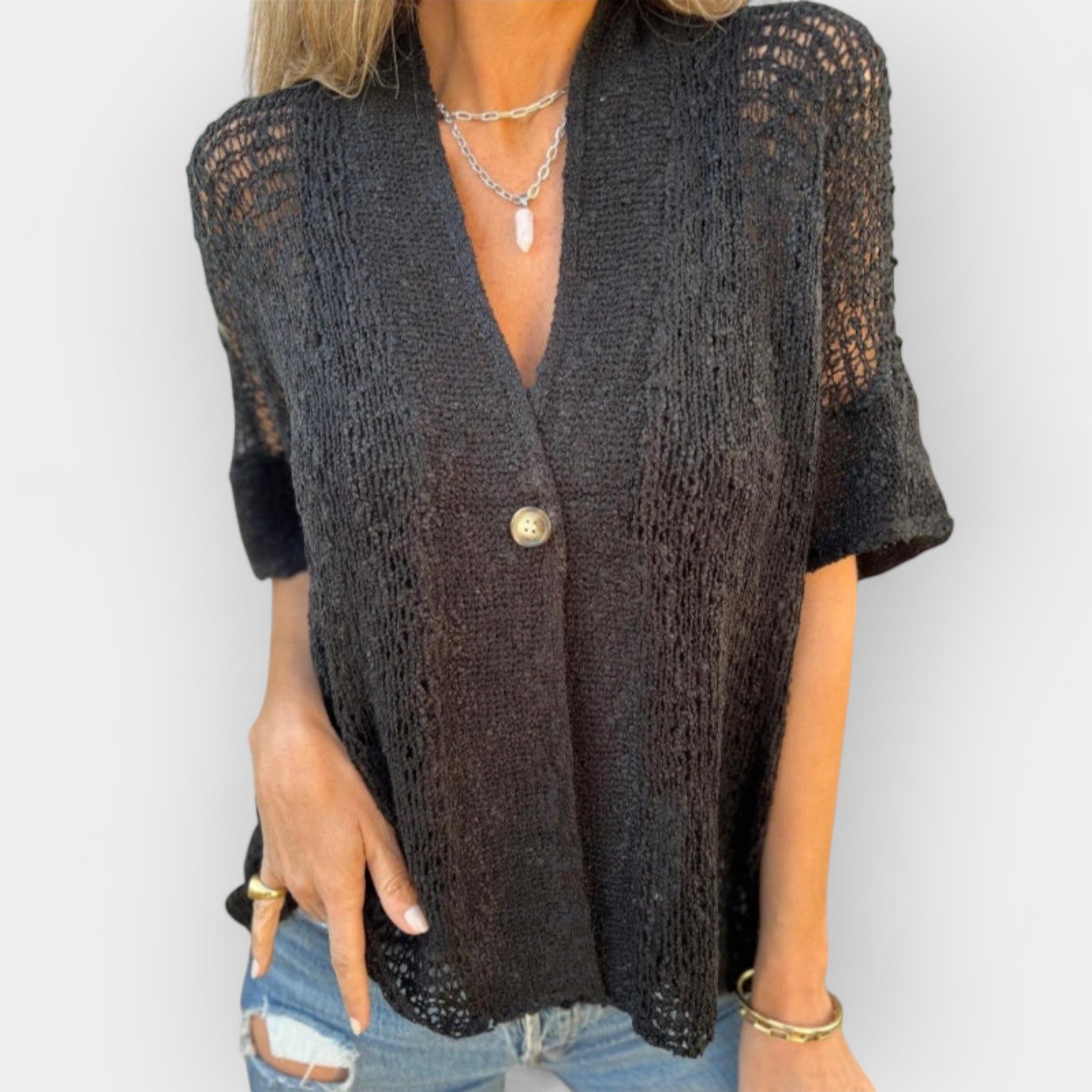 Haut tricoté v-Haut tricoté V