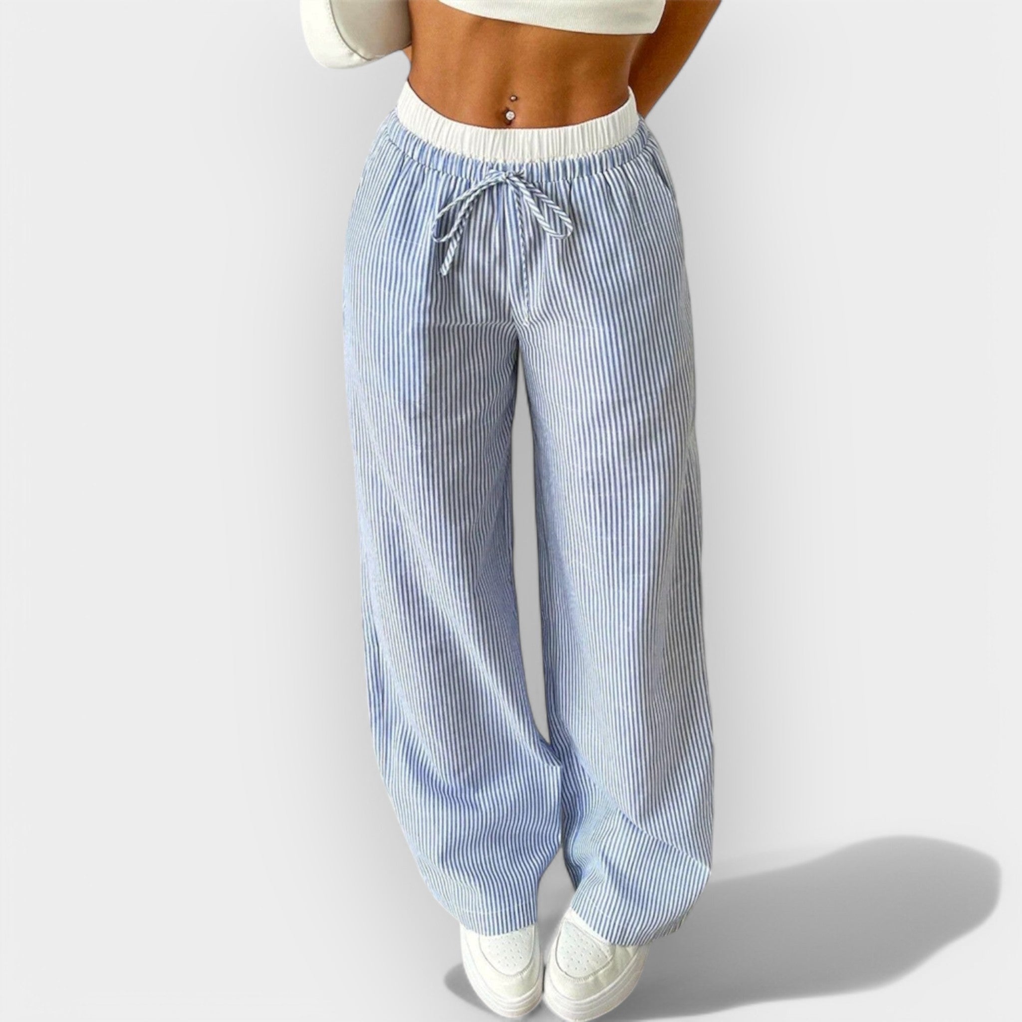 Pantalon à larges rayures