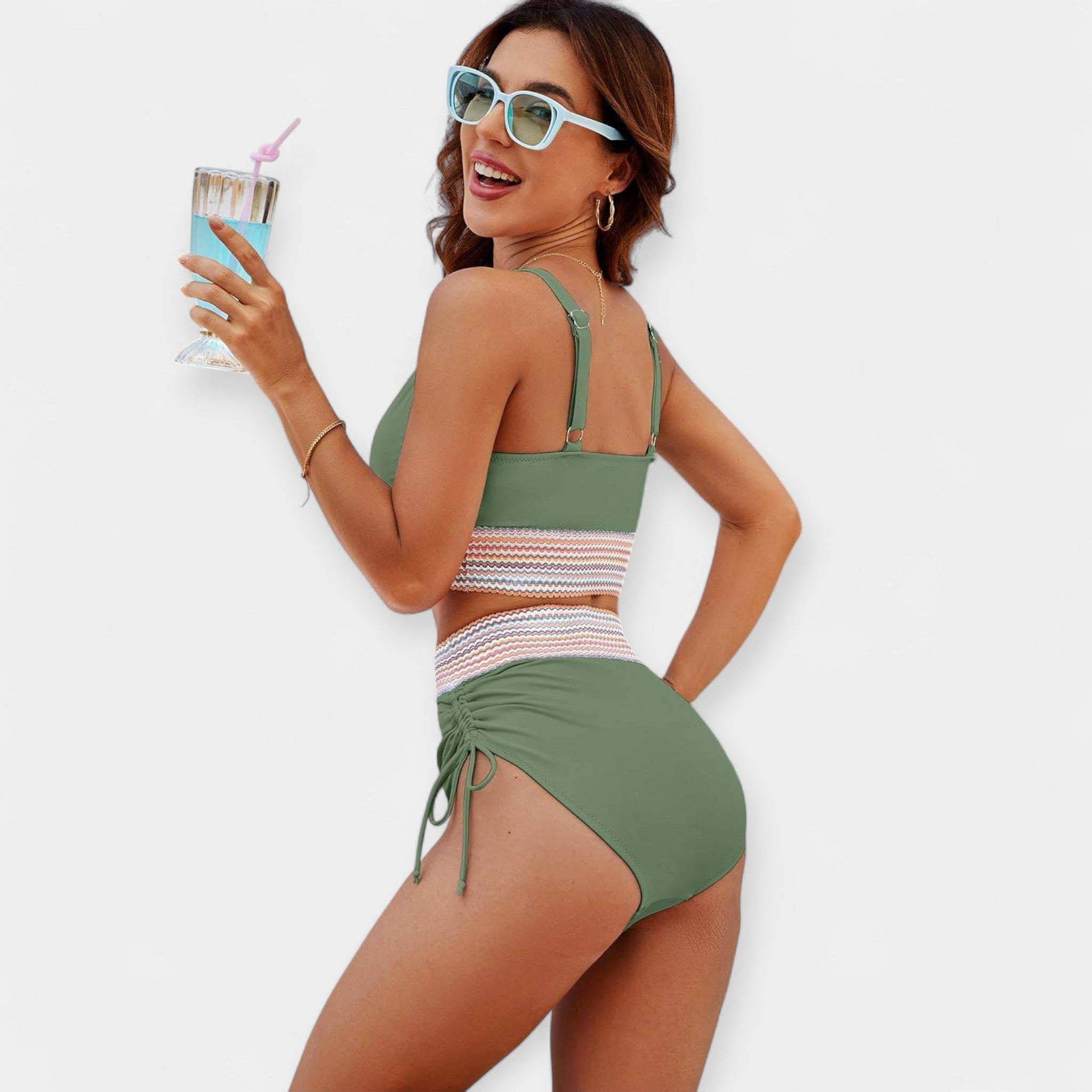 Bikini de Talle Alto con Soporte