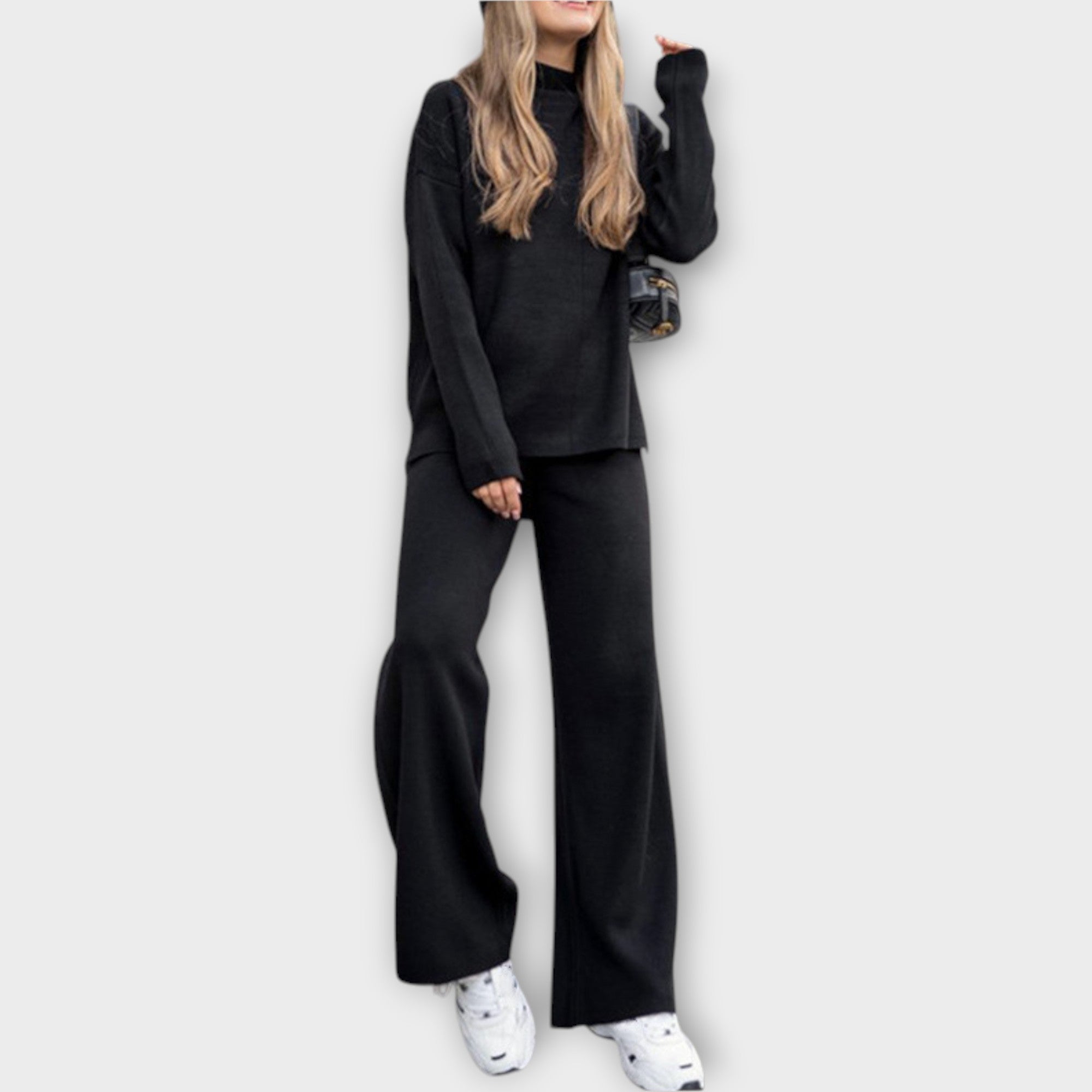 Conjunto de línea relajada y estética minimalista