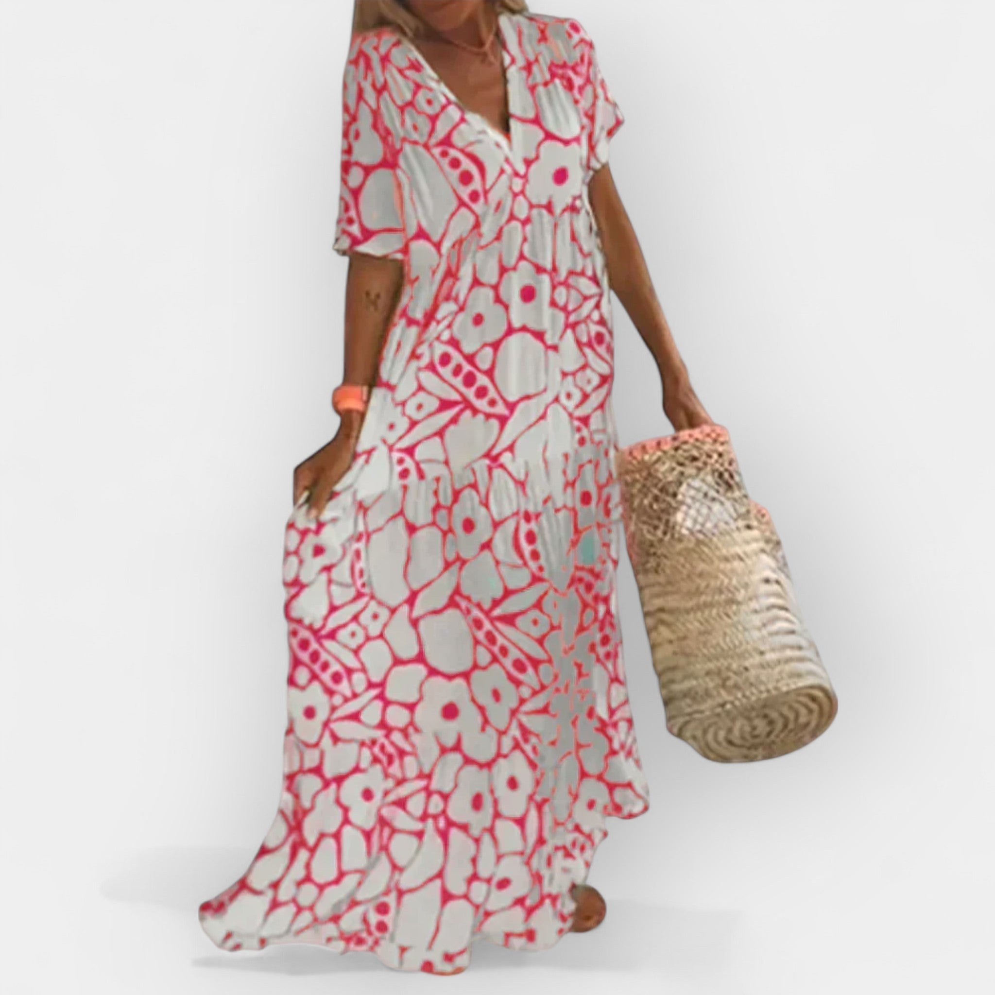 Vestido Floral con Corte Amplio