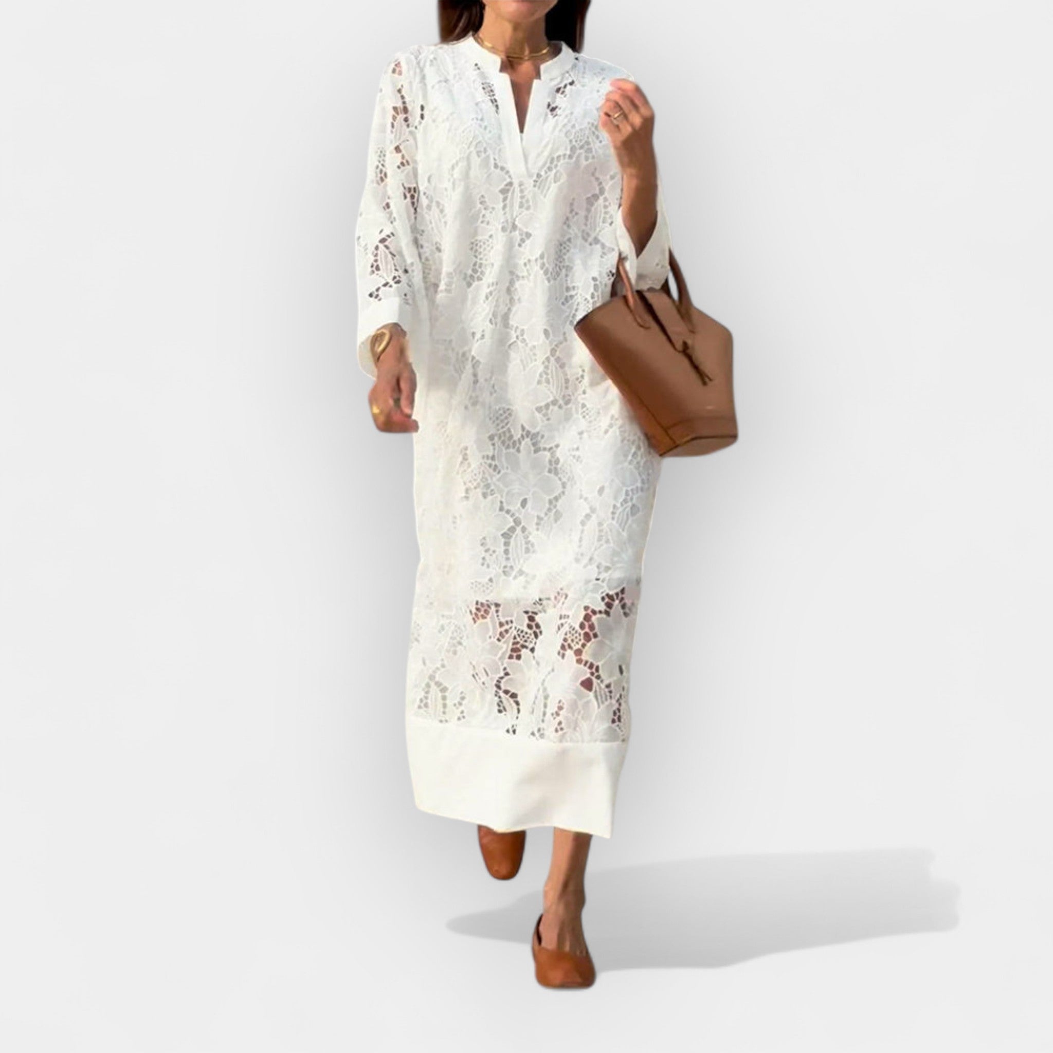 Vestido ligero con detalles de encaje