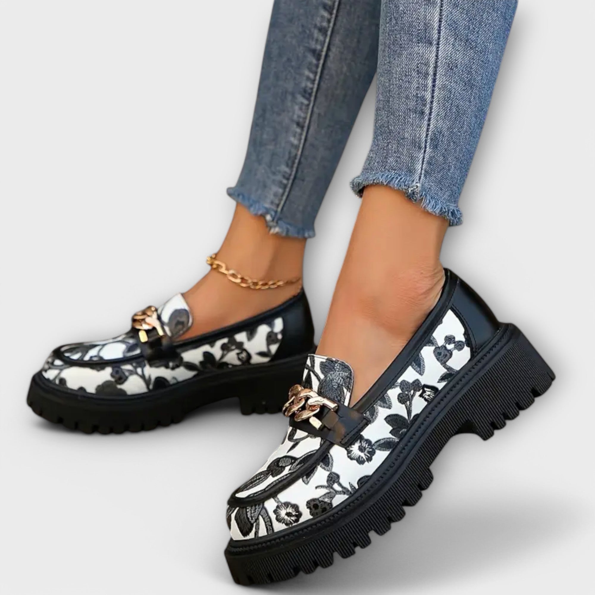 Sandra - Mocasines retro clásicos con estilo