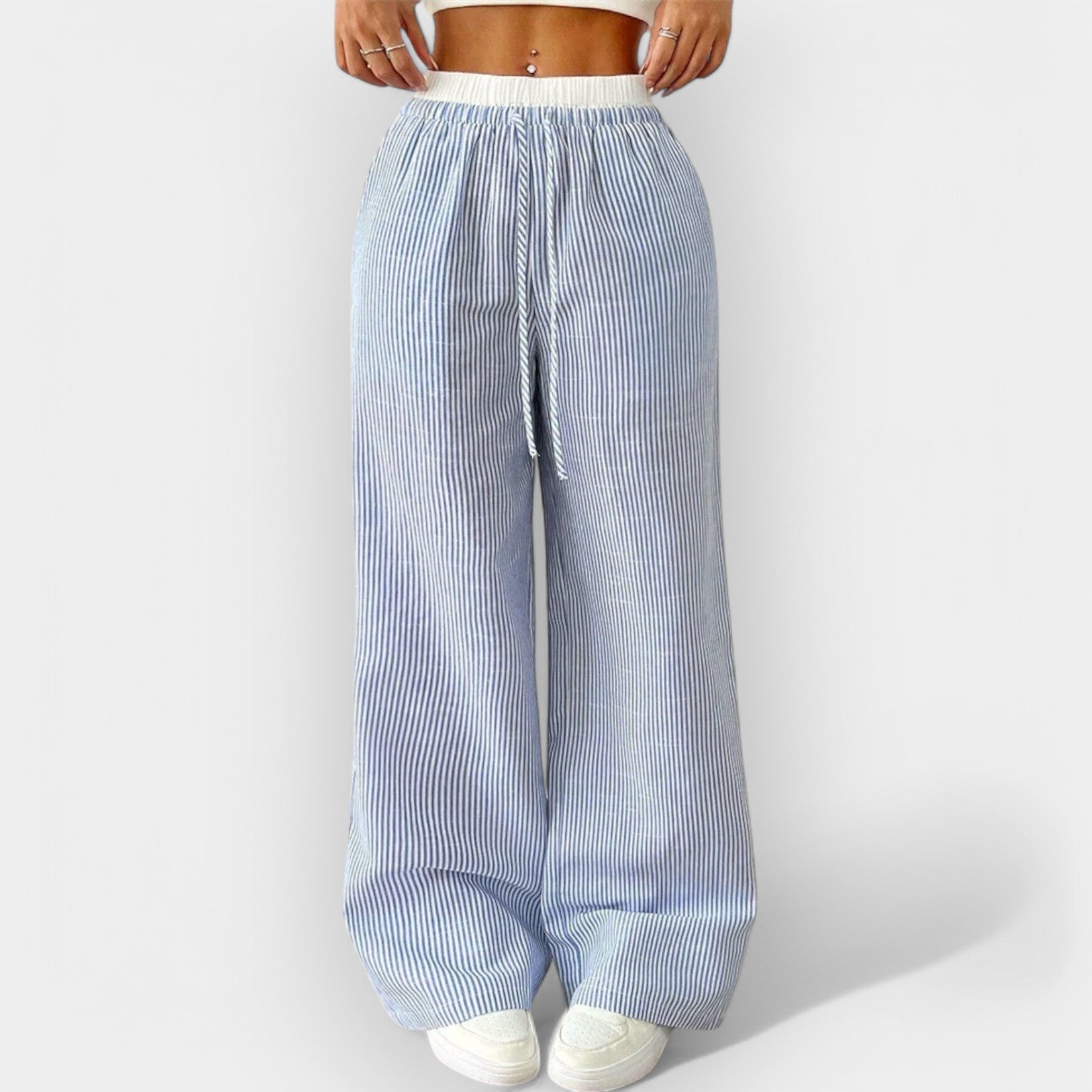 Pantalón Oversized con Rayas Verticales