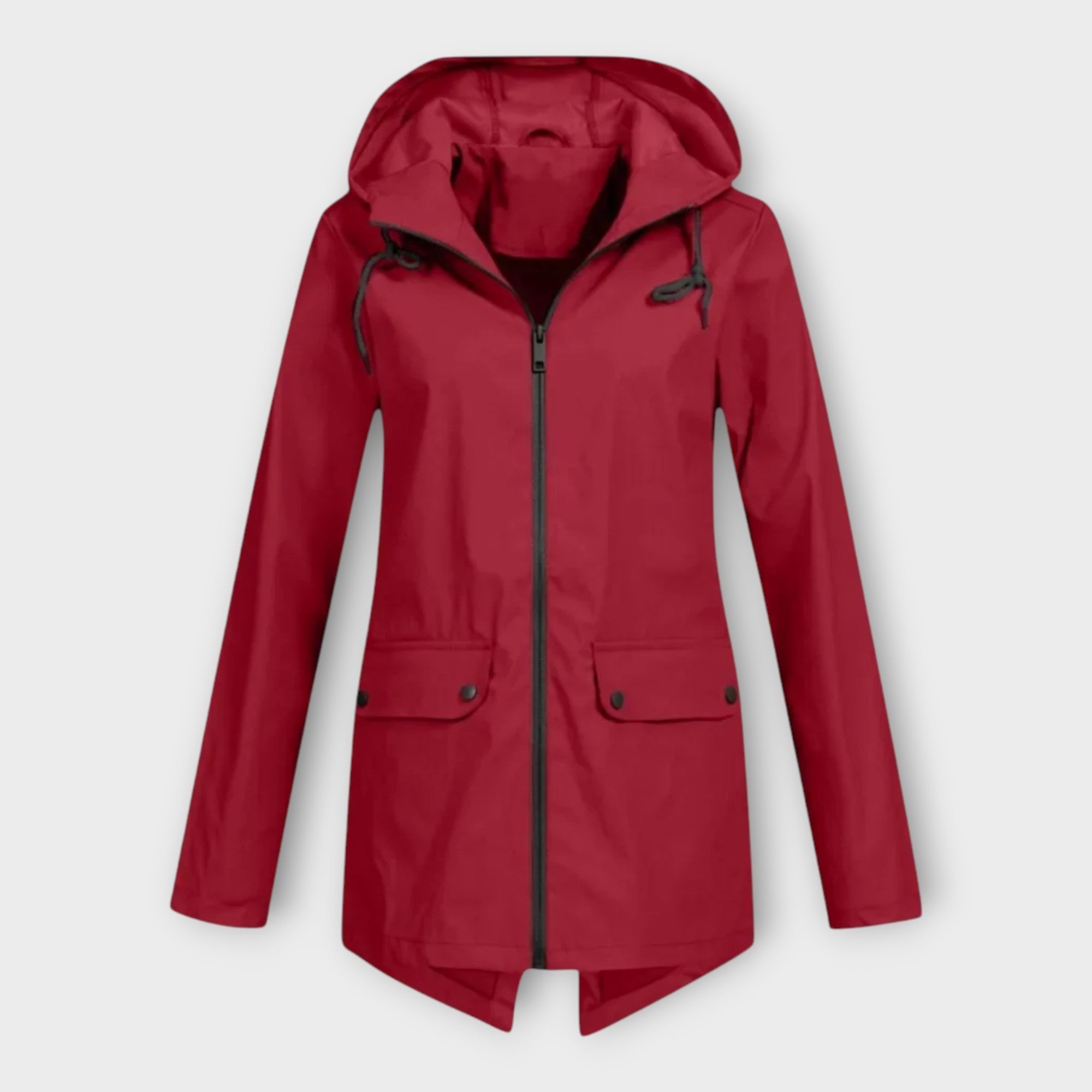 Chaqueta impermeable elegante con capucha