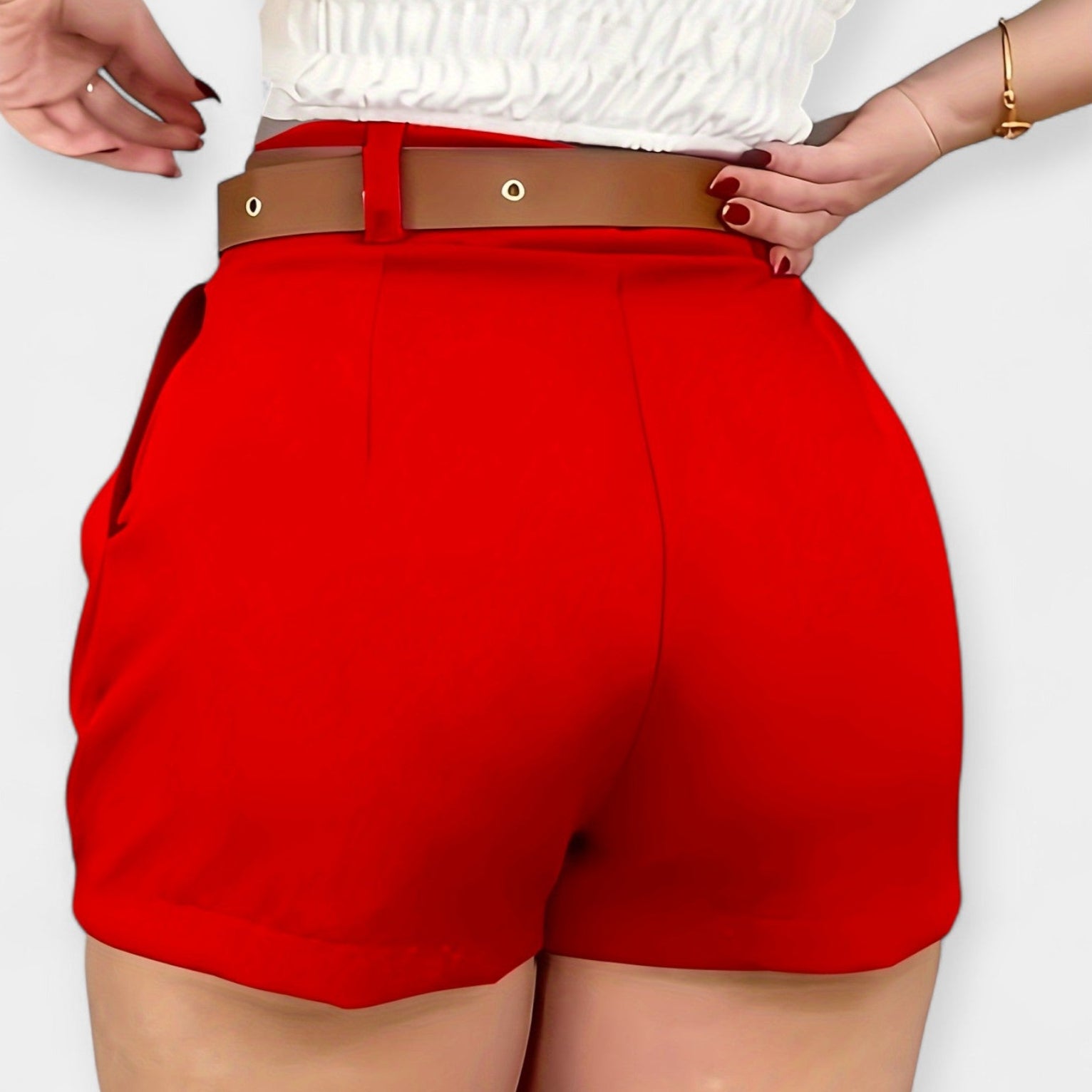 Shorts Plisados Blancos
