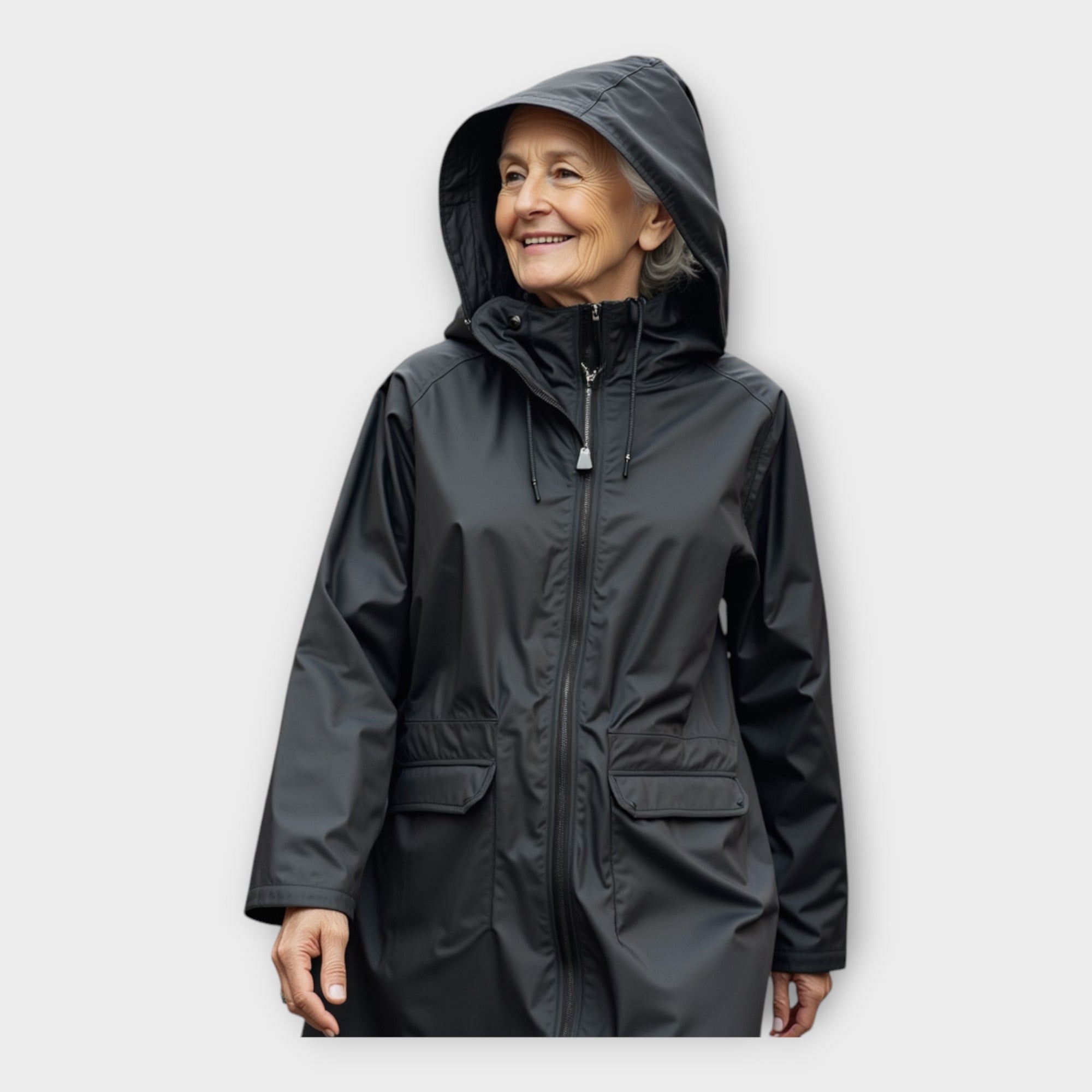 Veste à capuche imperméable élégante