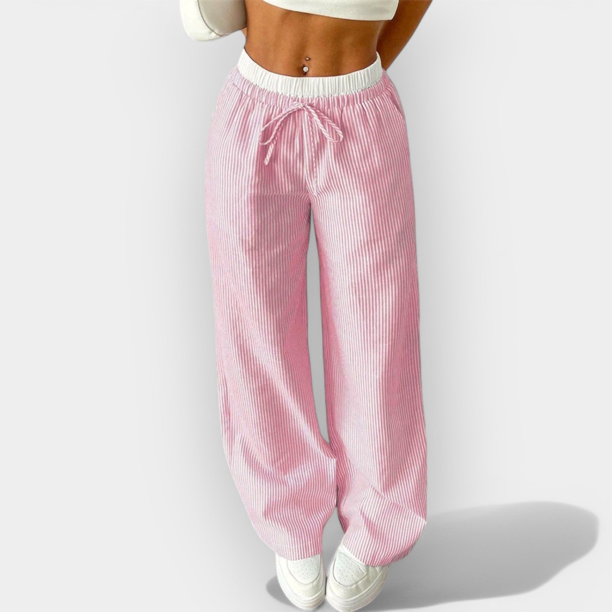 Pantalón Oversized con Rayas Verticales