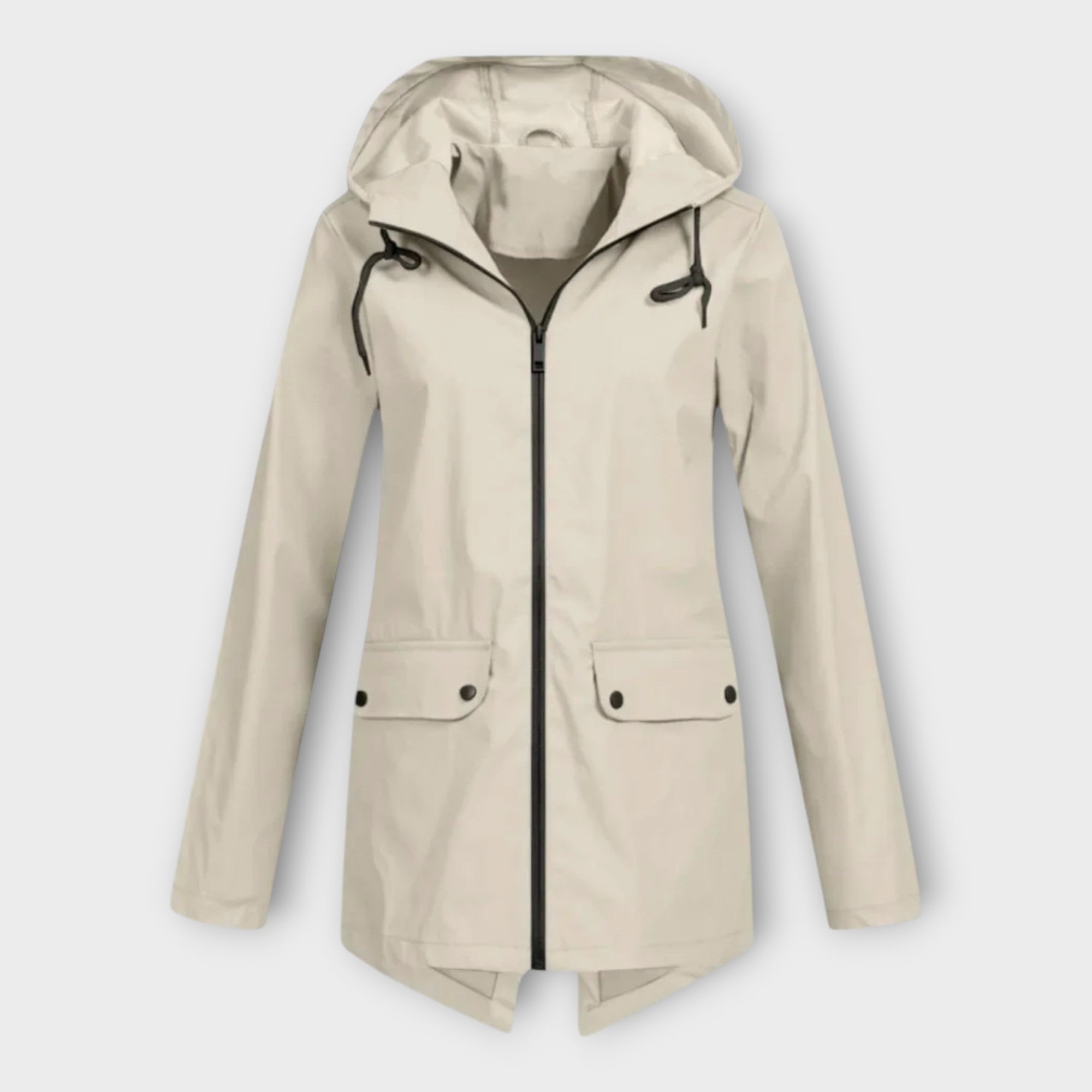 Chaqueta impermeable elegante con capucha
