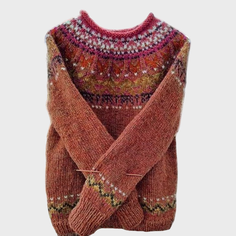 Jersey de cuello alto de punto de inspiración retro