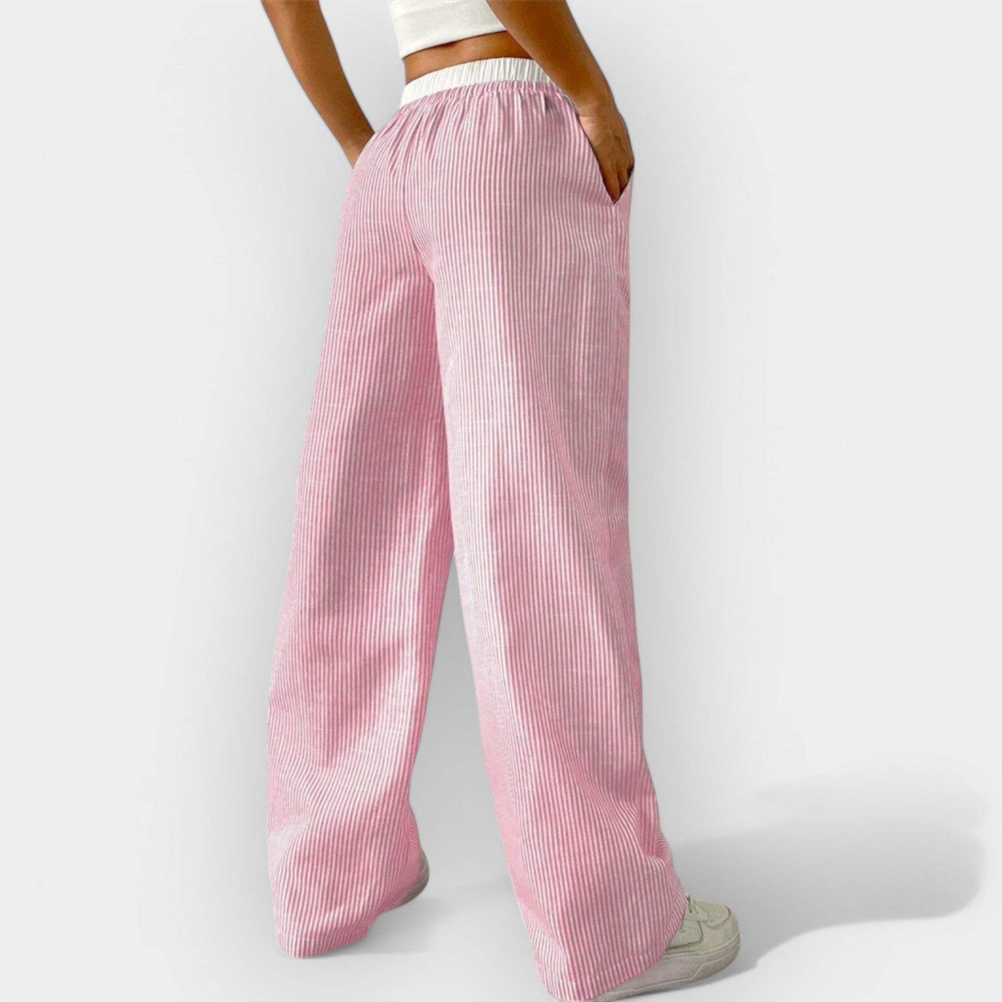 Pantalón Oversized con Rayas Verticales