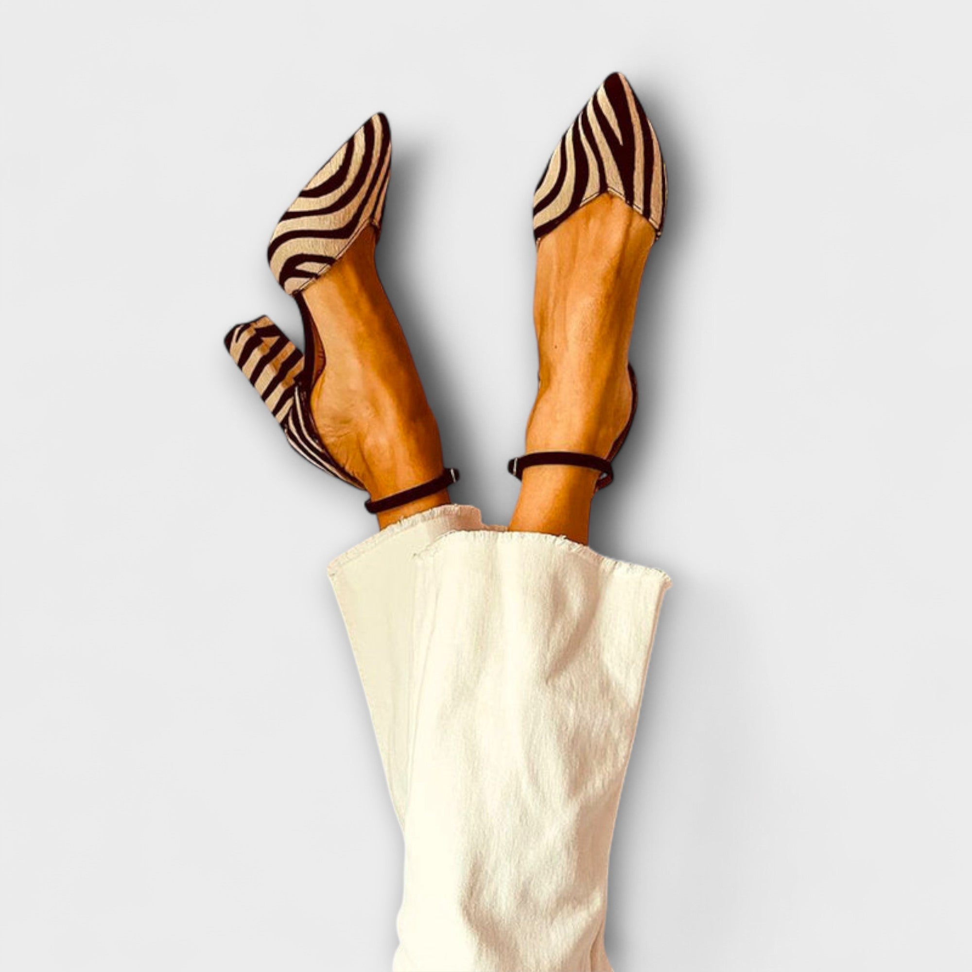 Zebrina – Tacones con estampado de cebra