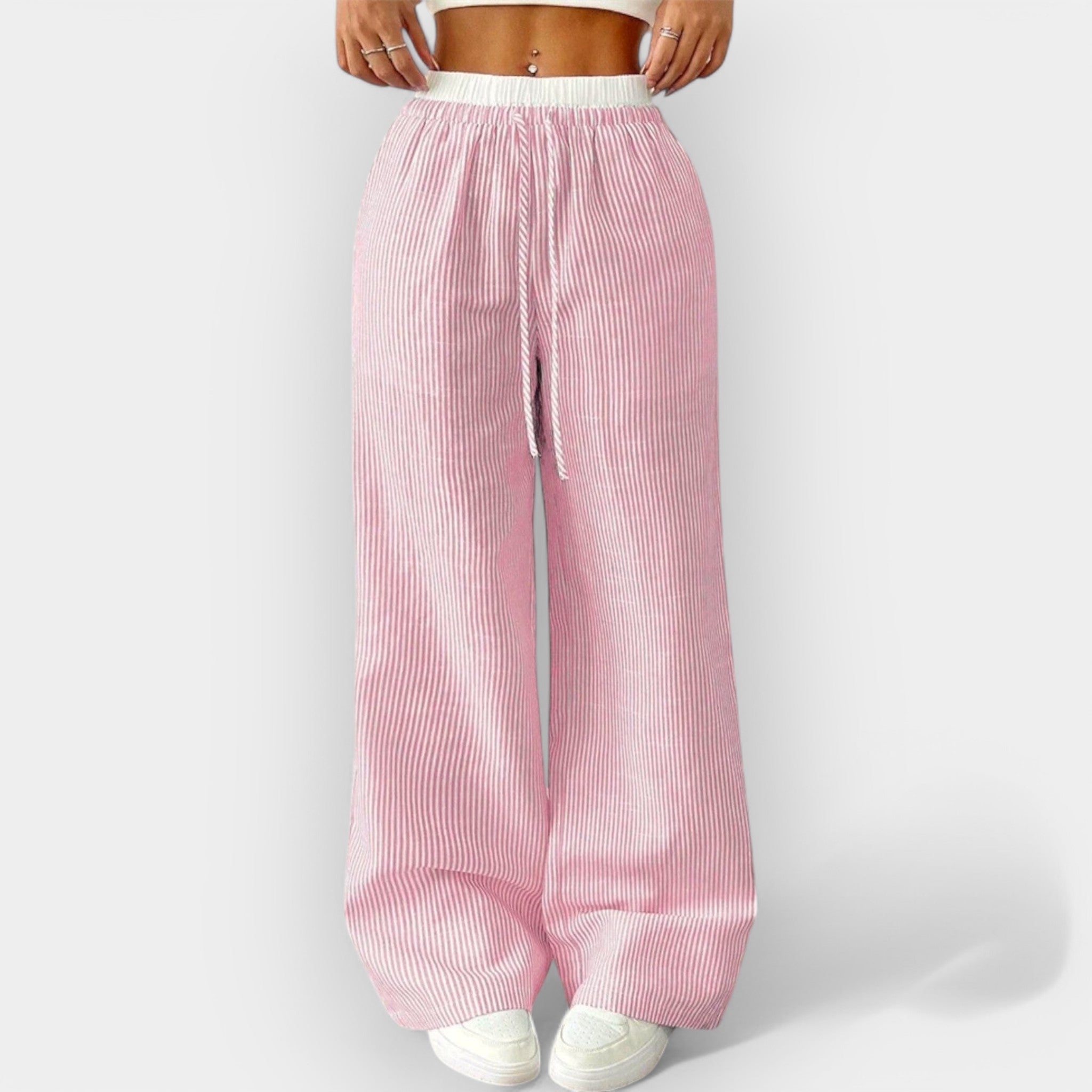 Pantalón Oversized con Rayas Verticales