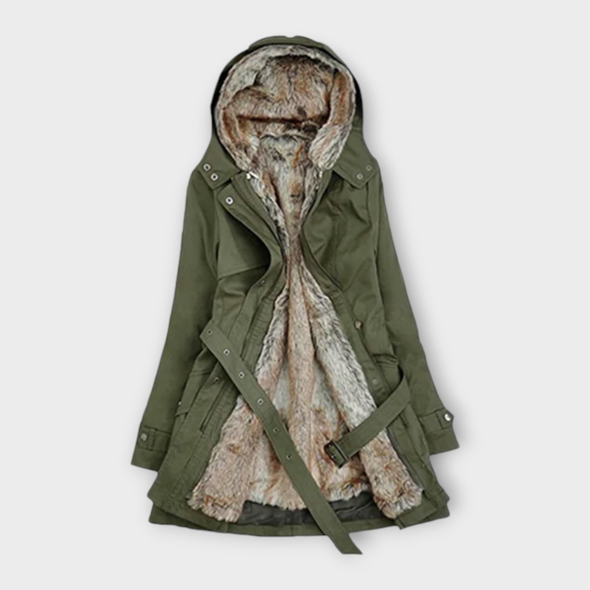 Mikash-Manteau en laine à doublure florale