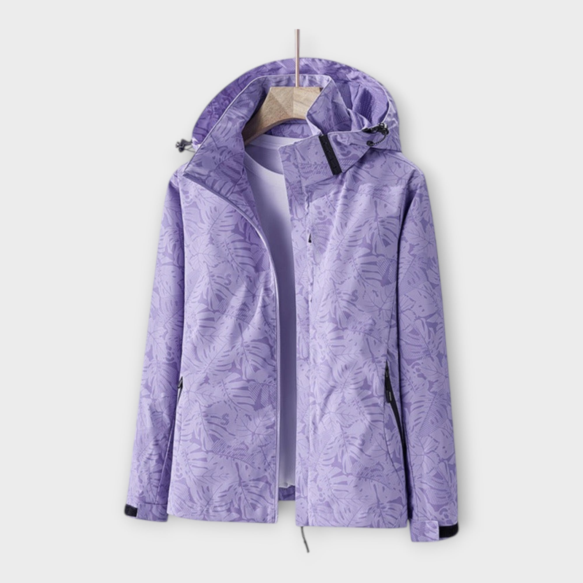 Chaqueta impermeable moderna con capucha