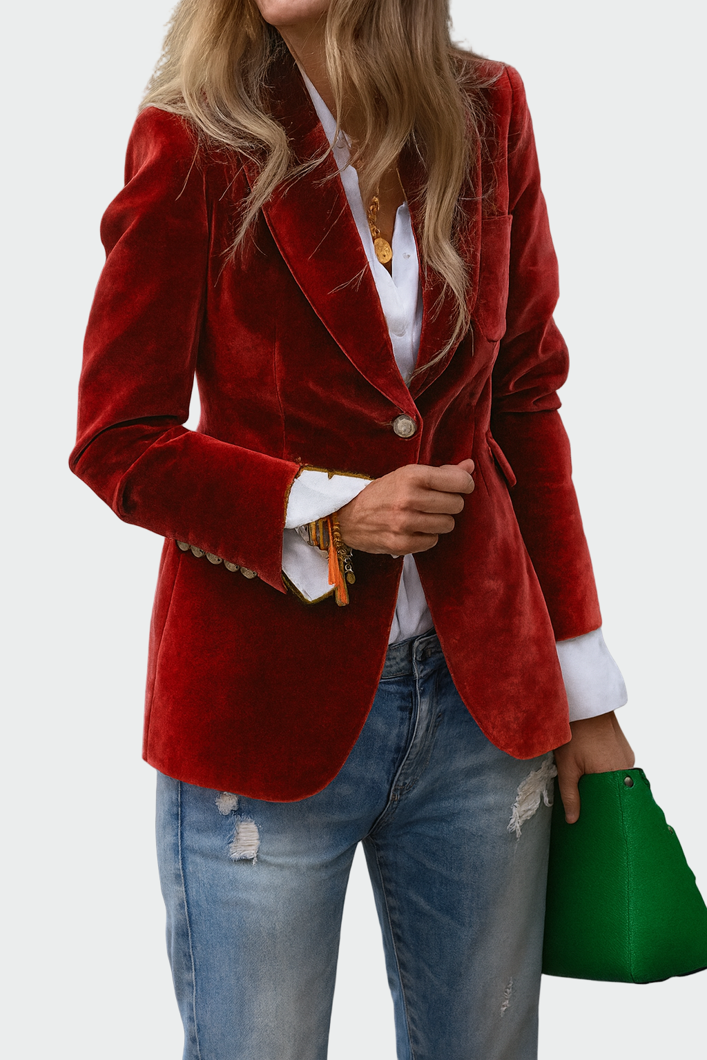 Chaqueta de línea lujosa